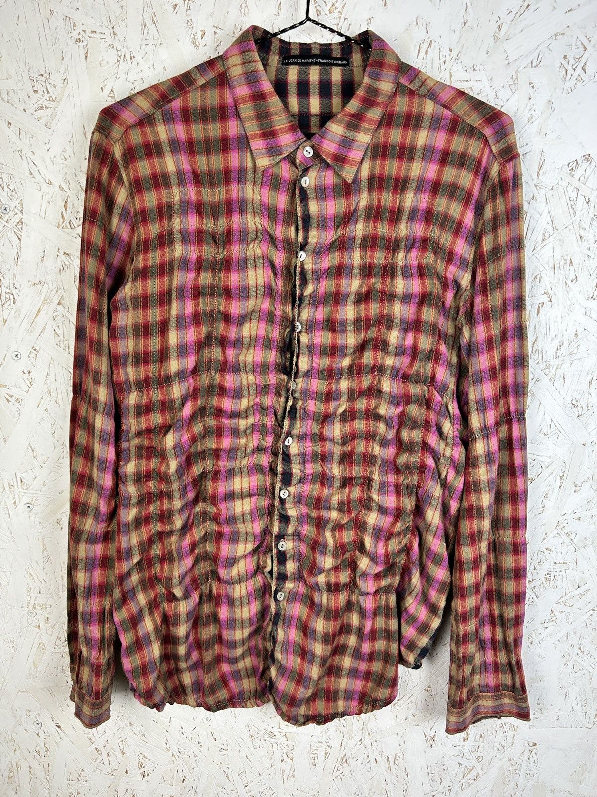 Marithe + Francois Girbaud Vintage Le Jean Marithe Francois Girbaud Checkered Blouse Size L / US 10 / IT 46 - 1 Thumbnail