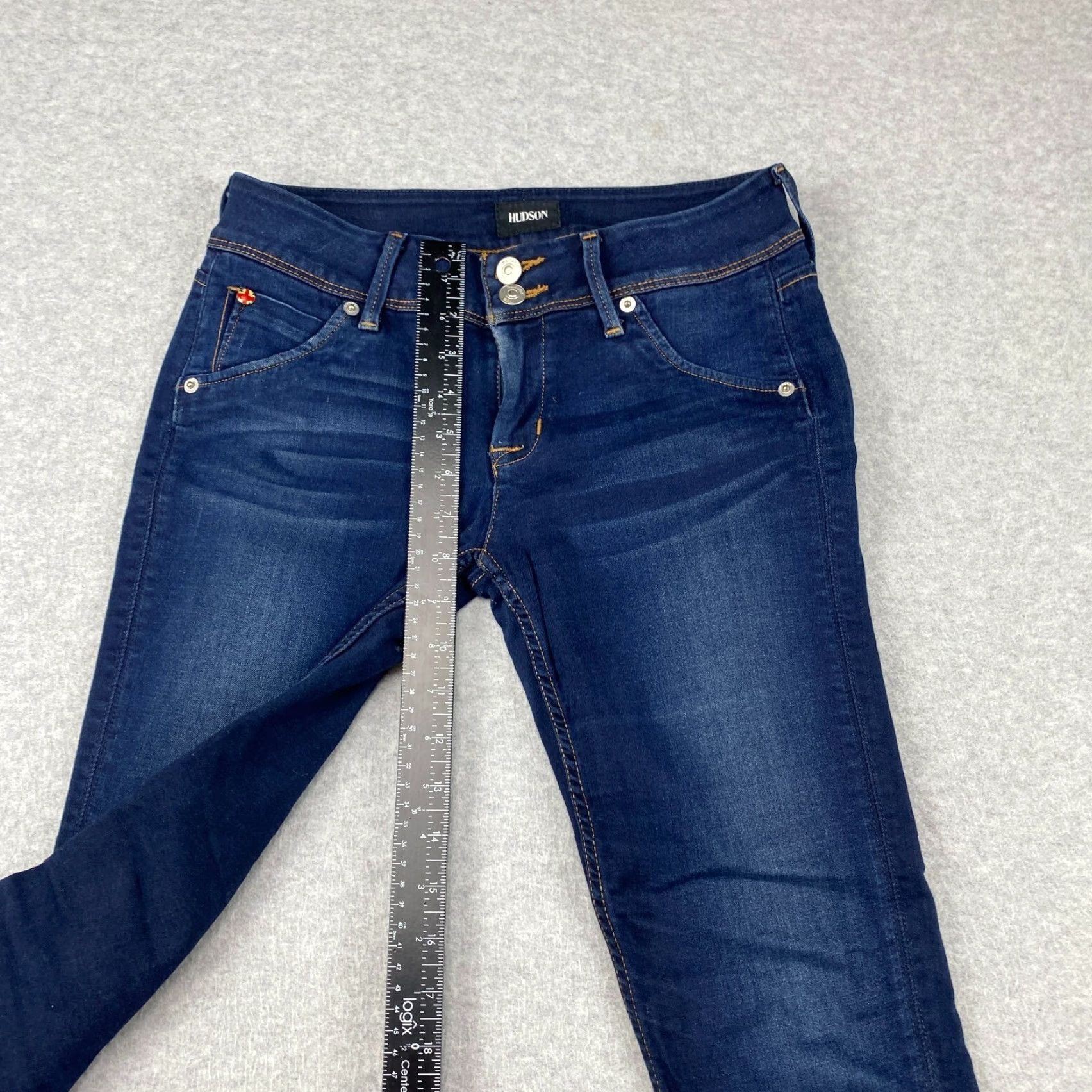 Hudson Hudson Collin Skinny Jeans Womens 26 Blue Low Rise Distress Stretch Denim Size 26" / US 2 / IT 38 - 4 Thumbnail
