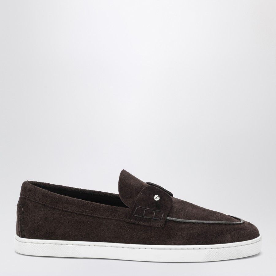 Christian Louboutin o1d2blof0226 Suede Loafers in Brown Size US 10.5 / EU 43-44 - 1 Thumbnail