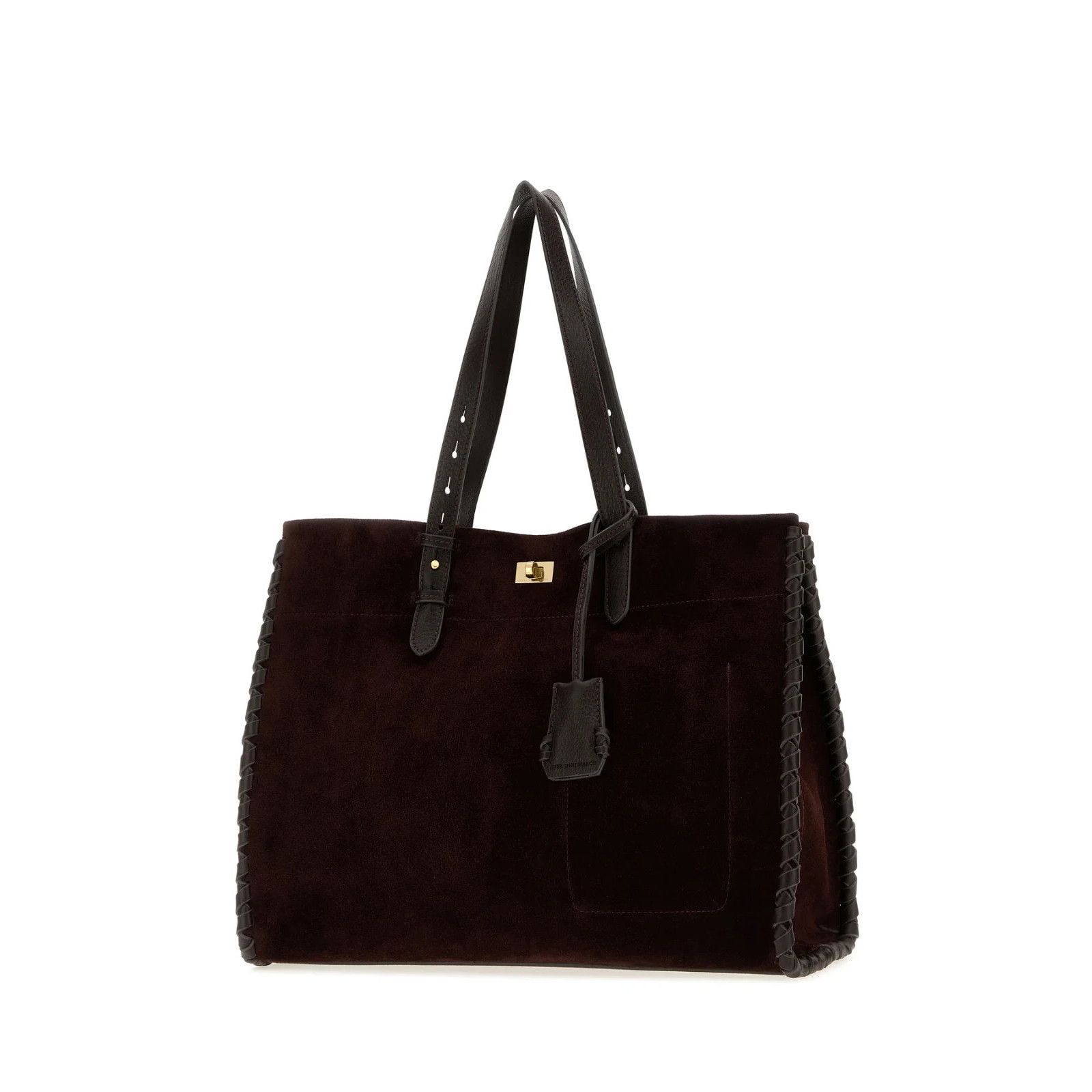 Anya Hindmarch ANYA HINDMARCH Mortimer Grape Suede Shopping Bag New & Authe Size ONE SIZE - 2 Thumbnail