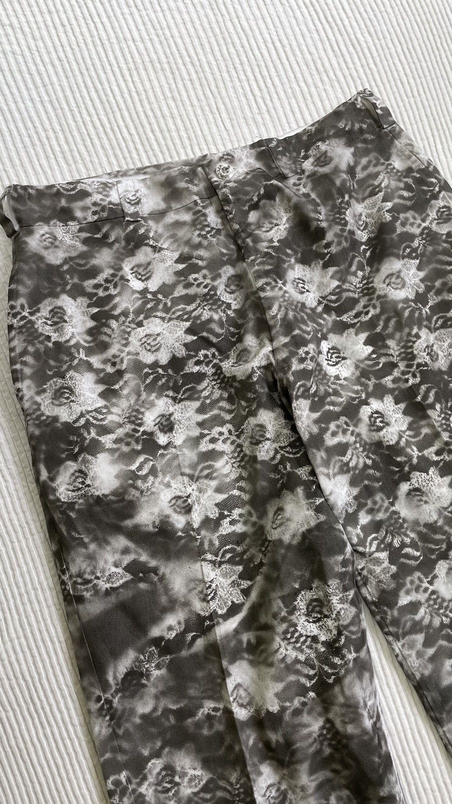 Handmade Black Floral Sexy Ghost Pants Size US 32 / EU 48 - 5 Thumbnail