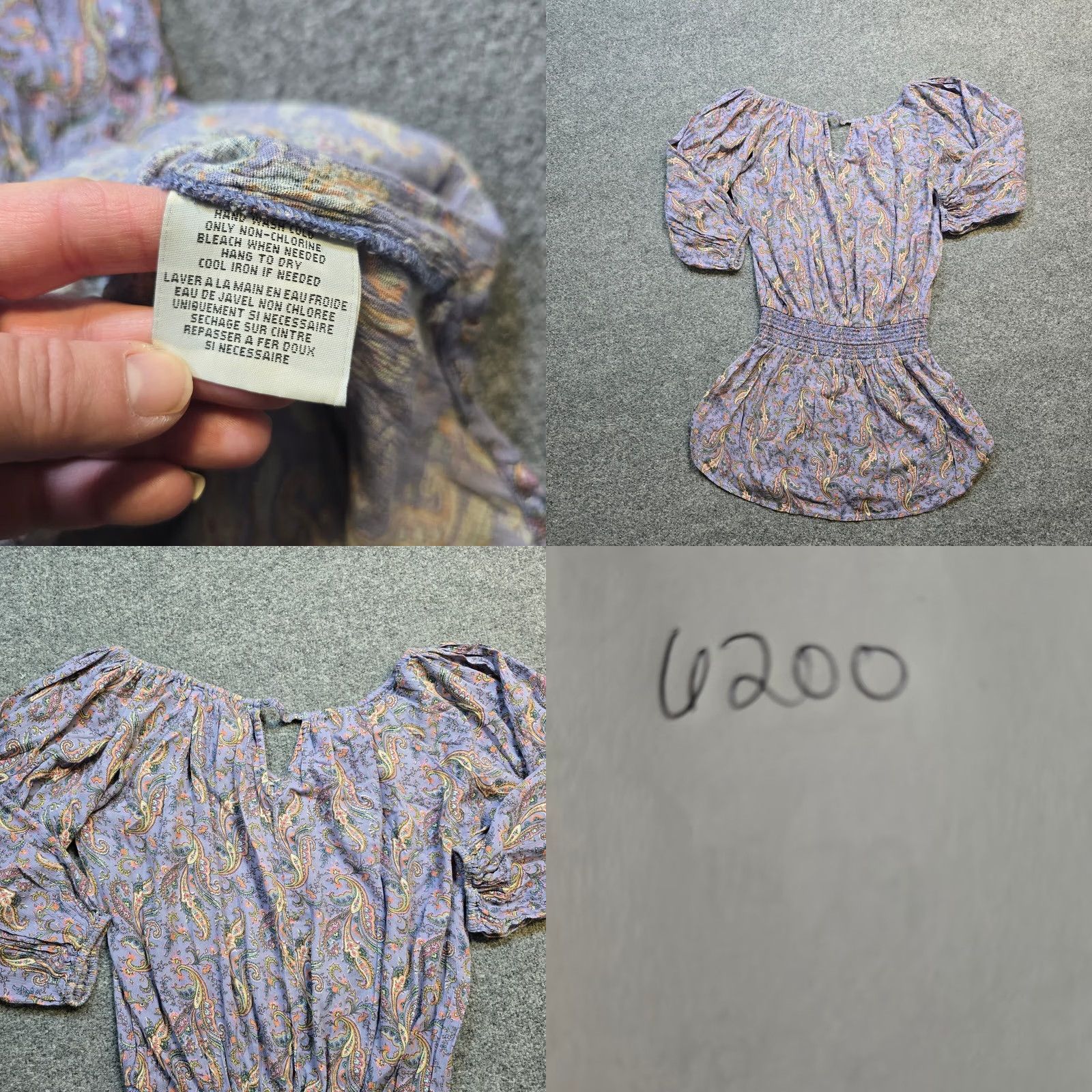 Ralph Lauren VINTAGE Denim & Supply Ralph Lauren Dress Womens M Purple Paisley Boho Hippie Casual Size M / US 6-8 / IT 42-44 - 8 Thumbnail
