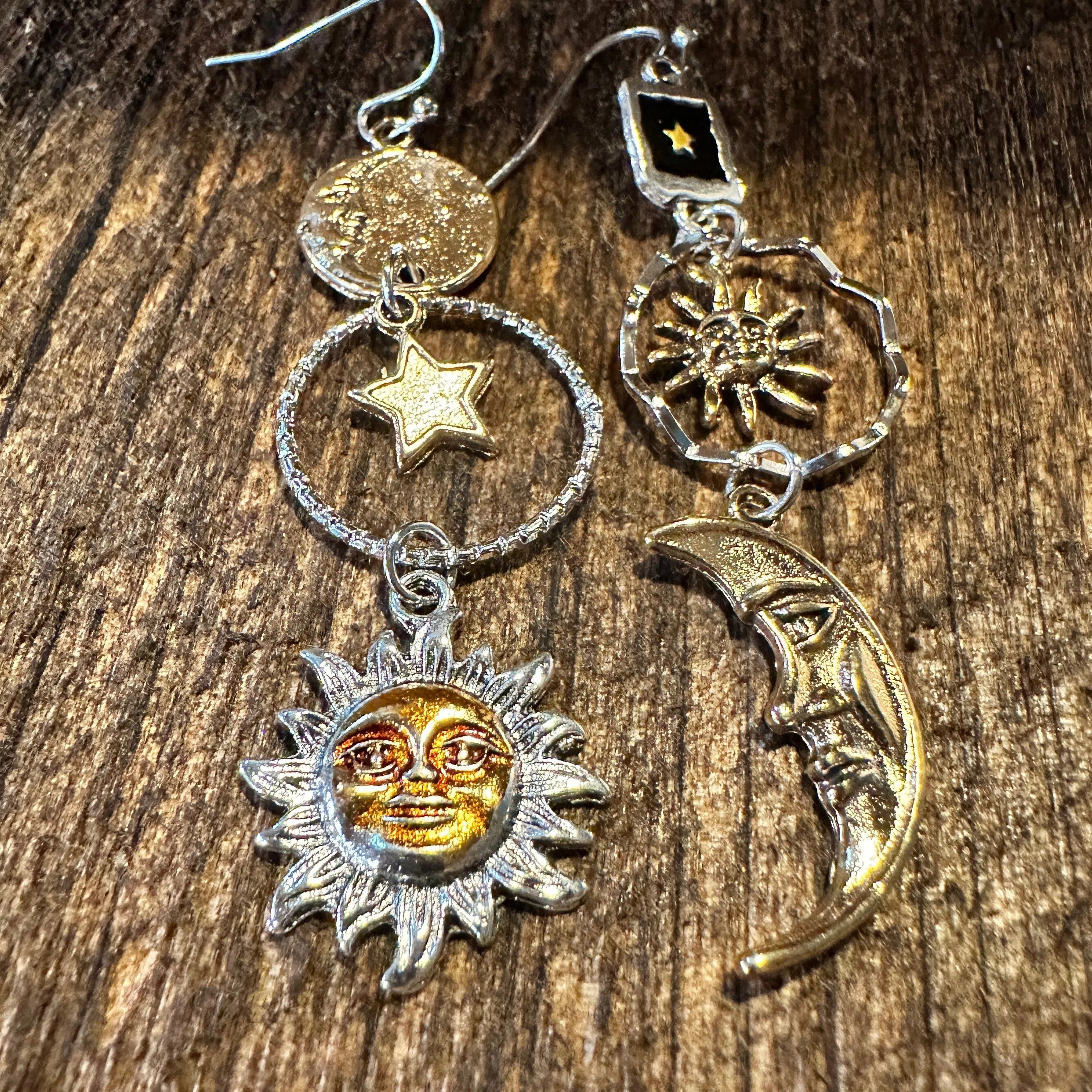 Other Boho Hippie Western Sun & Moon Celestial Delicate Silver Dro Size ONE SIZE - 4 Thumbnail