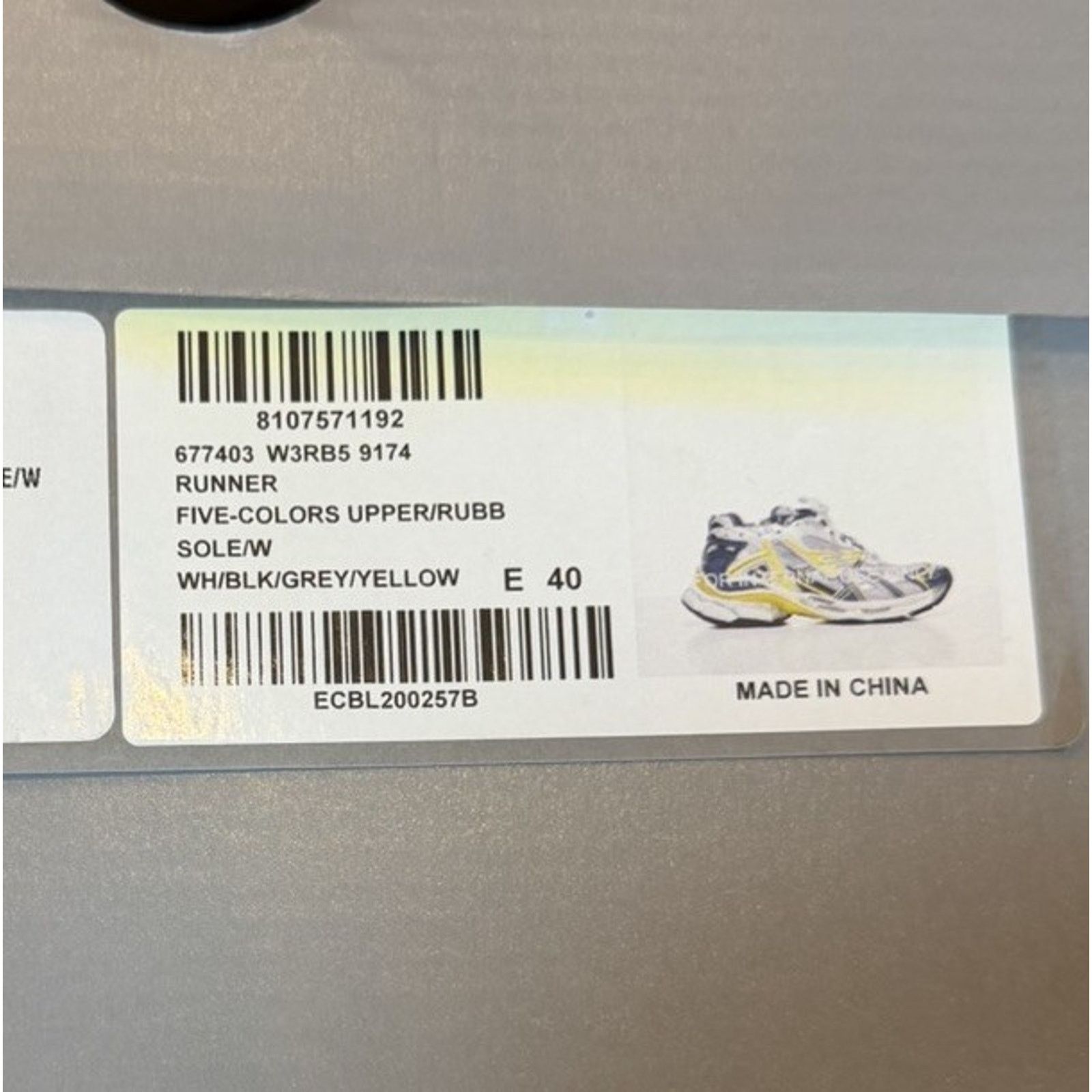 Balenciaga Size 40EU/7US - Balenciaga Runner Grey Blue Yellow NEW! Size US 7 / EU 40 - 10 Thumbnail