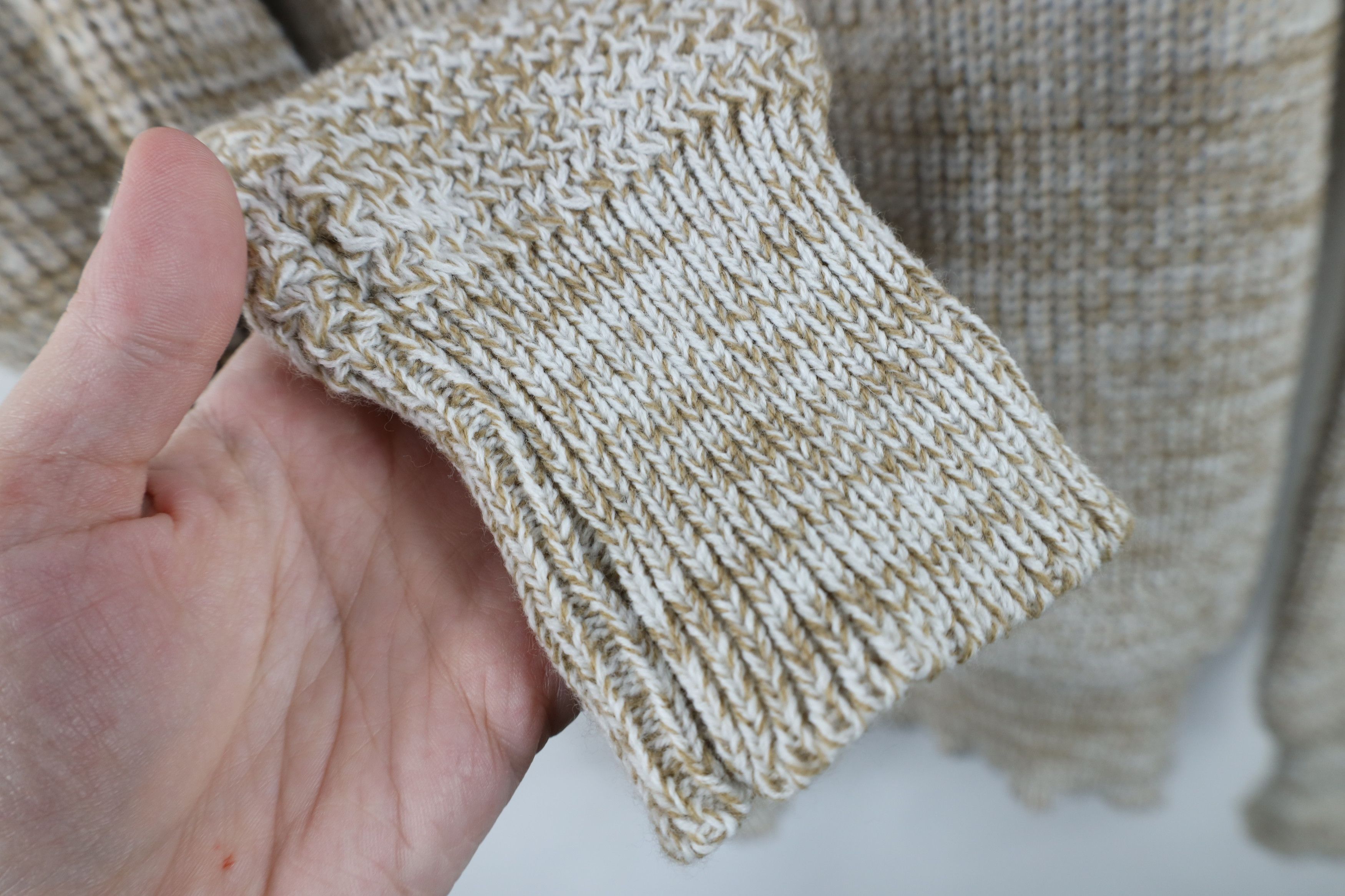 Vintage Vintage 70s Streetwear Chunky Ribbed Knit Henley Sweater Size US XL / EU 56 / 4 - 5 Thumbnail
