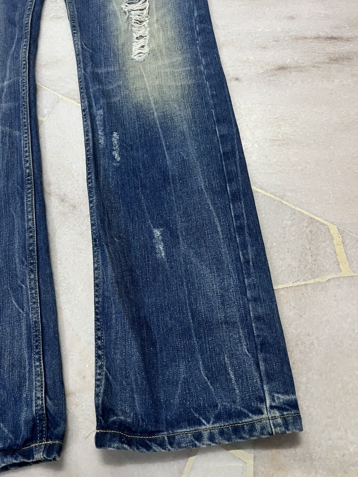 Zara 💥Very Rare💥Zara Blue Distressed Jeans Size US 32 / EU 48 - 5 Thumbnail