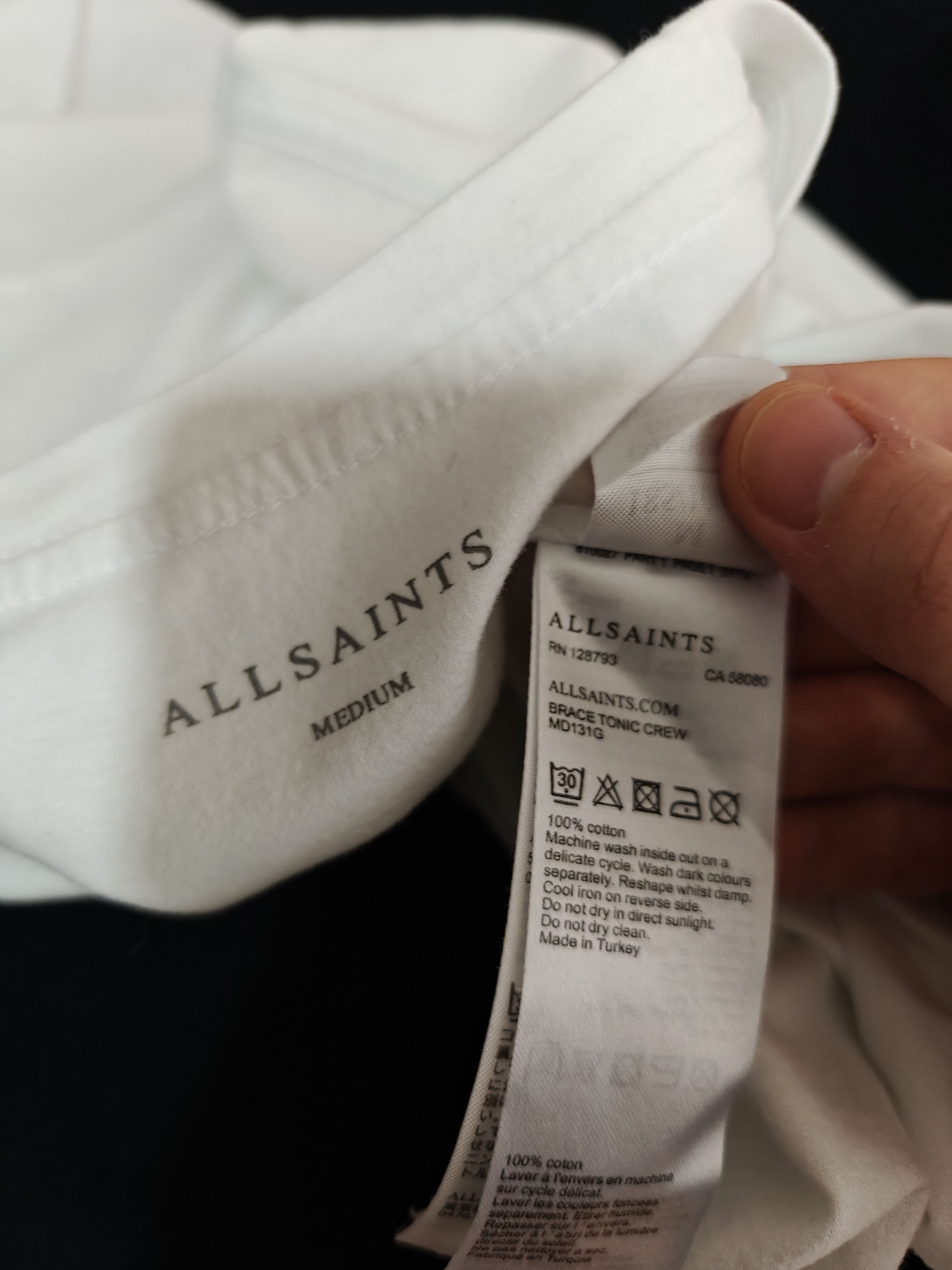 Allsaints Allsaints T-Shirt Brace Tonic Crew Tee White size M Size US M / EU 48-50 / 2 - 8 Thumbnail