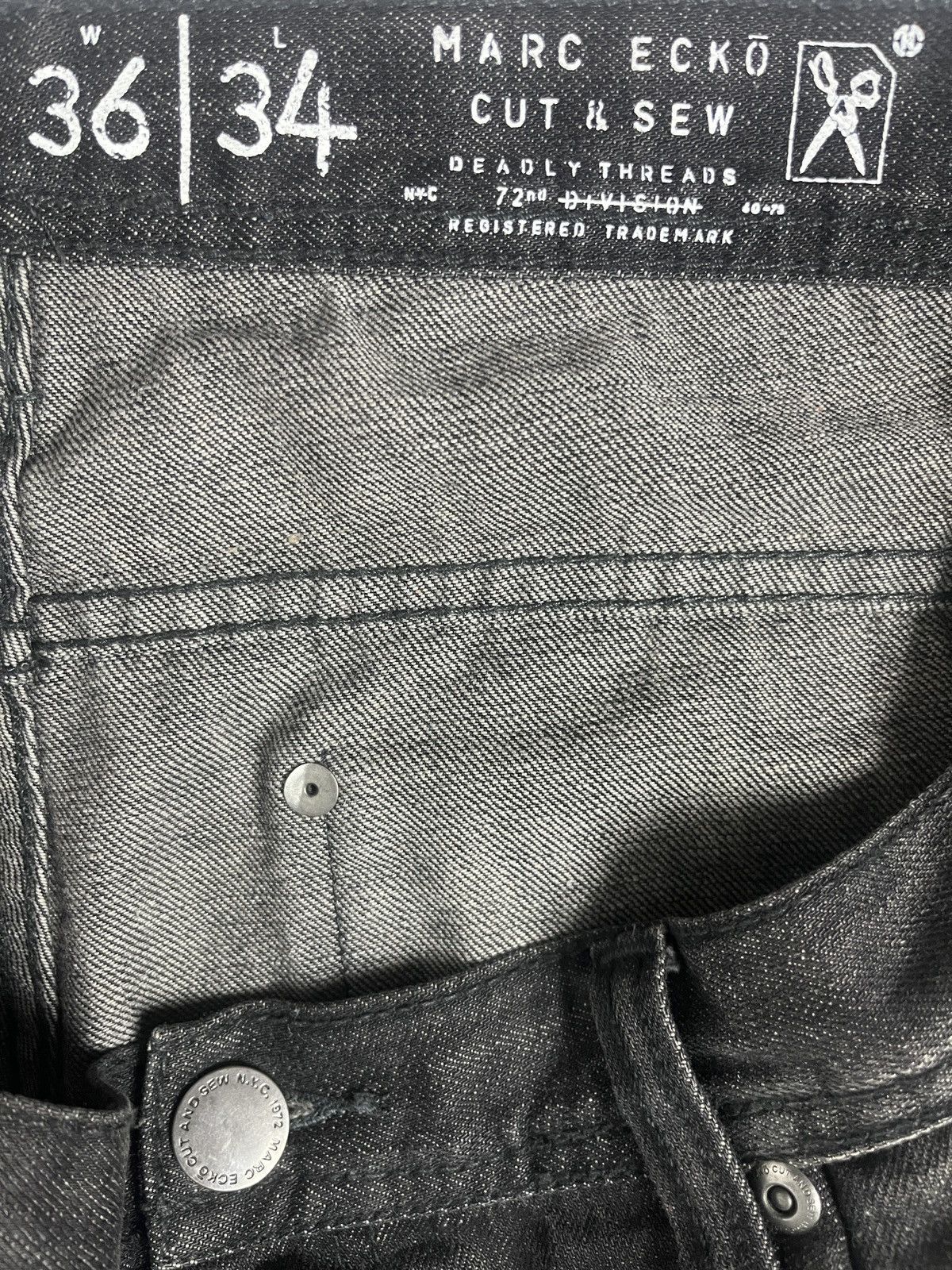 Ecko Unltd. × Marc Ecko × Southpole MARC ECKŌ CUT & SEW BLACK DENIM Size US 36 / EU 52 - 4 Thumbnail
