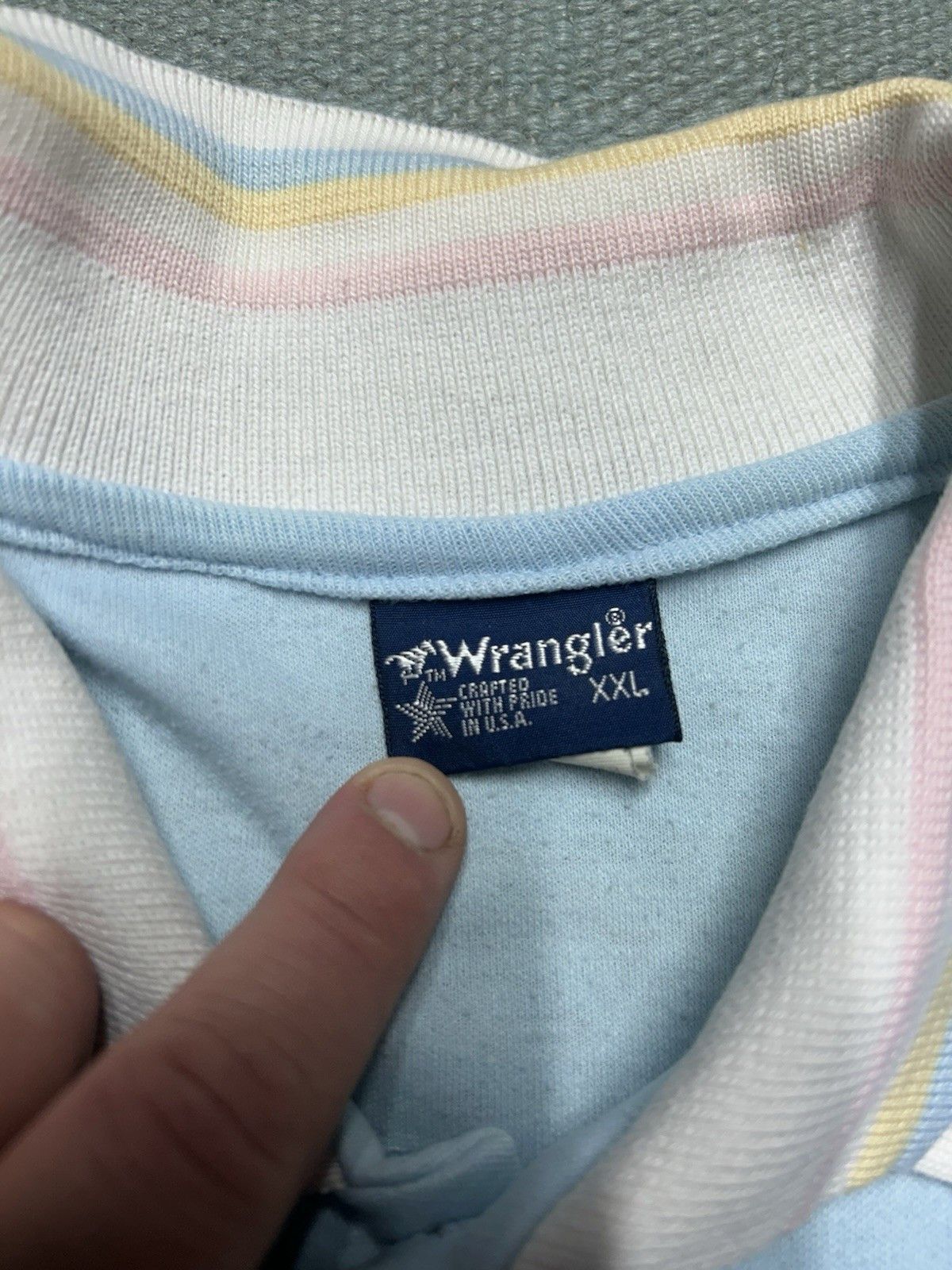 Vintage Vintage 80s polo shirt wrangler soft poly cotton USA XXL Size US XXL / EU 58 / 5 - 5 Thumbnail