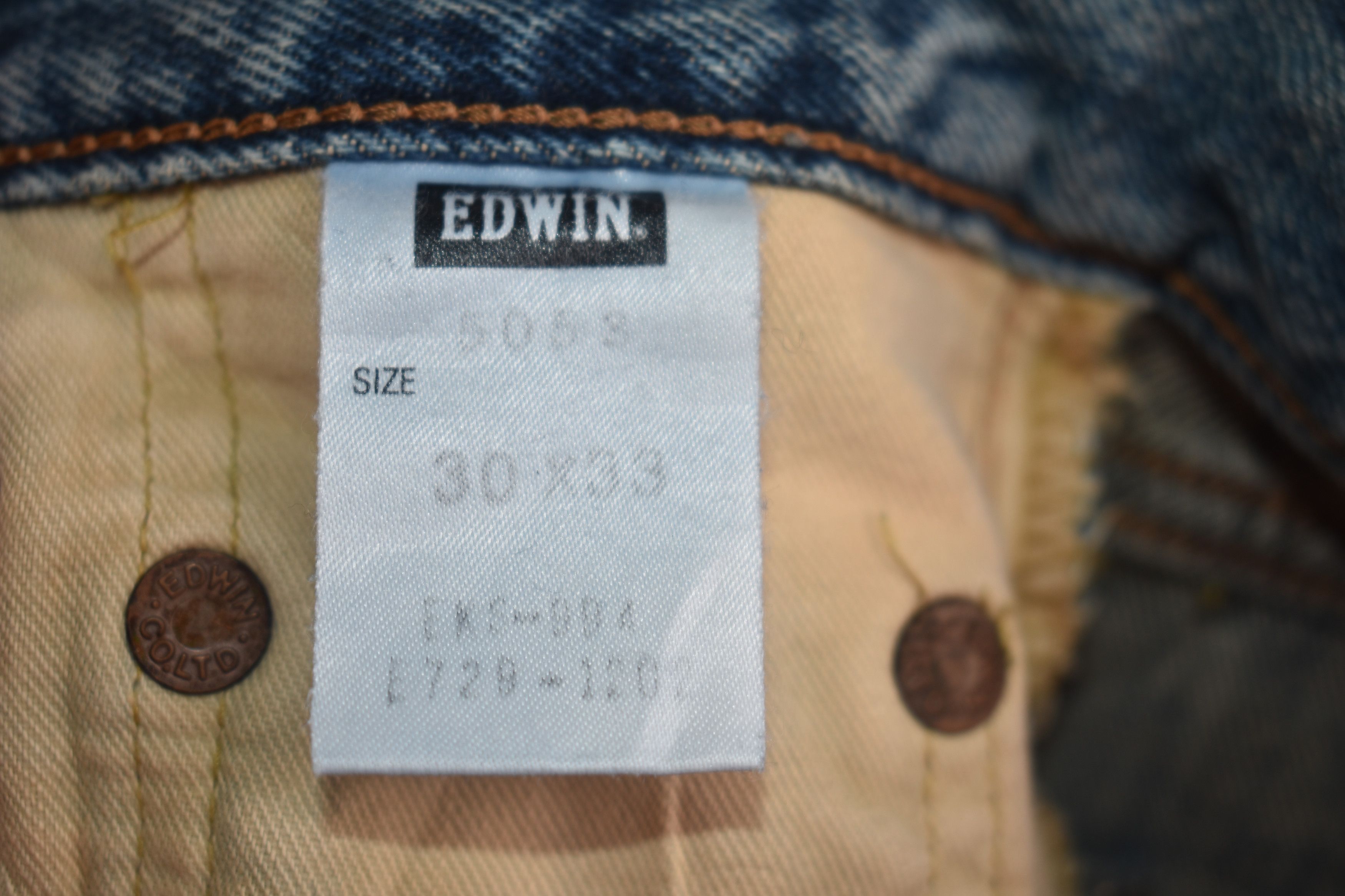 Edwin × Vintage Rare Faded 🔥 Edwin 505XX Selvedge W29 Size US 29 - 7 Thumbnail