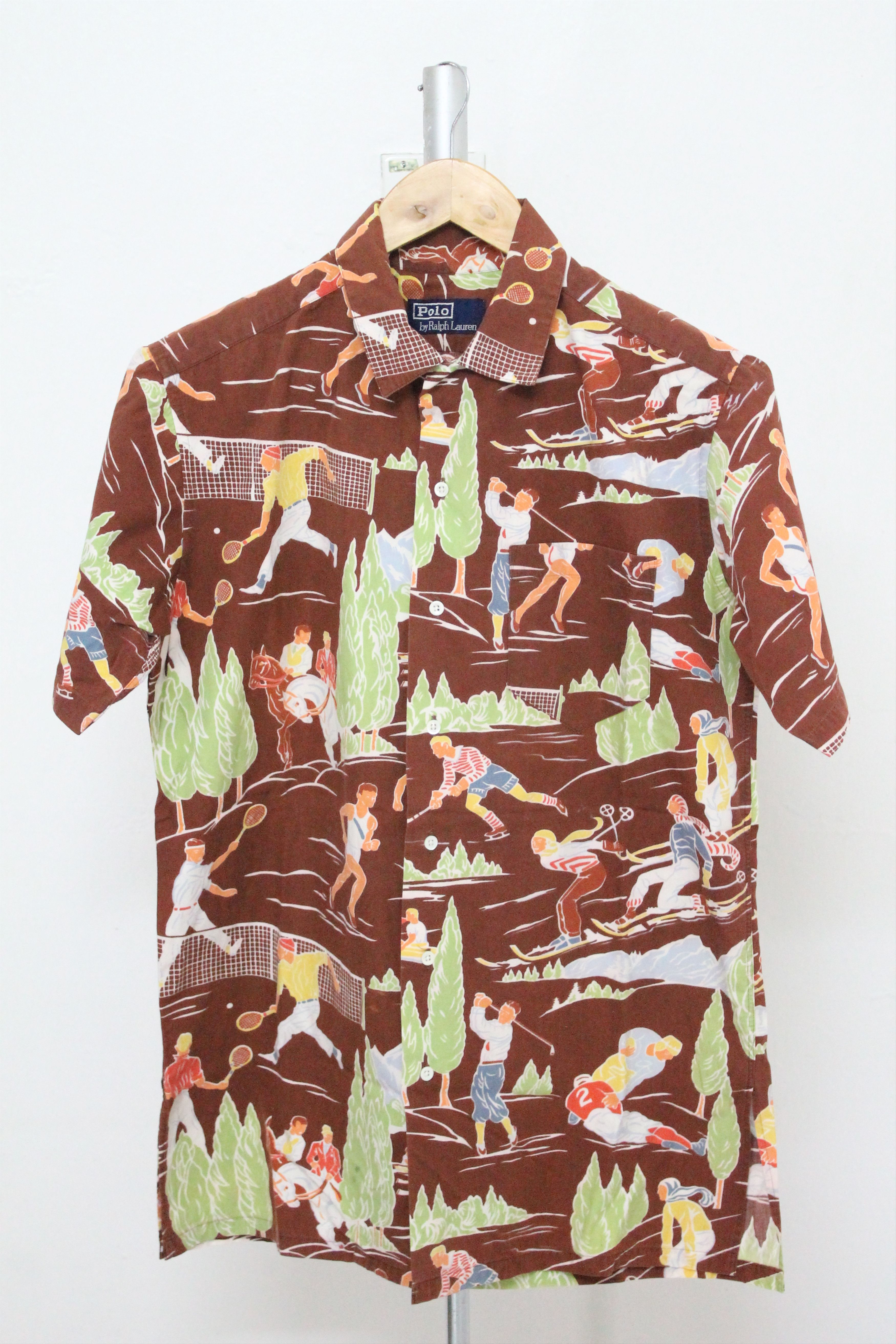 Polo Ralph Lauren Vintage 80's POLO RALPH LAUREN Overprint All Sports Shirt Size US M / EU 48-50 / 2 - 1 Thumbnail