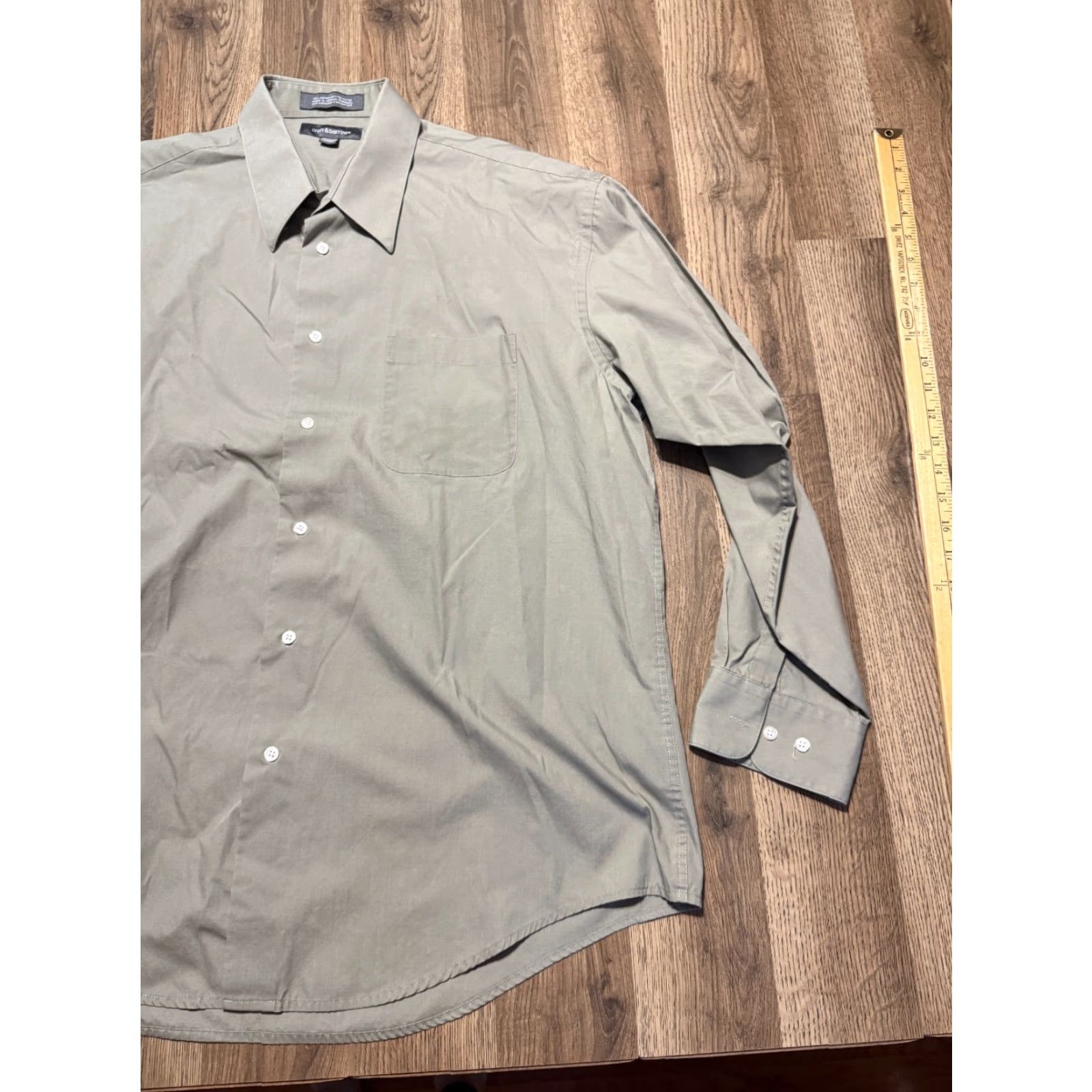 Croft & Barrow Croft & Barrow Shirt Men's Large 16.5-17 34/35 Green Long Sleeve Button Up Shirt Size US L / EU 52-54 / 3 - 4 Thumbnail