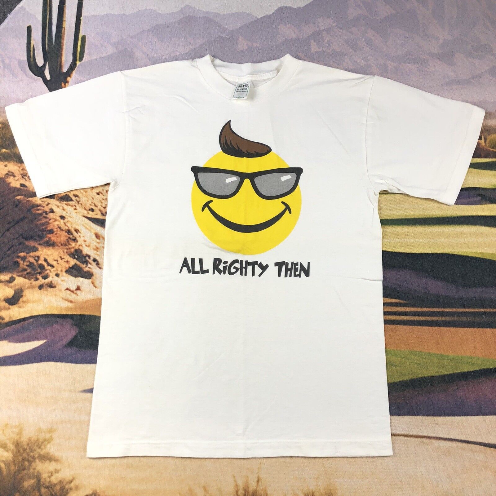 Vintage Vintage 90s Smiley Face T Shirt Men’s Medium Alrighty Then Jim ...