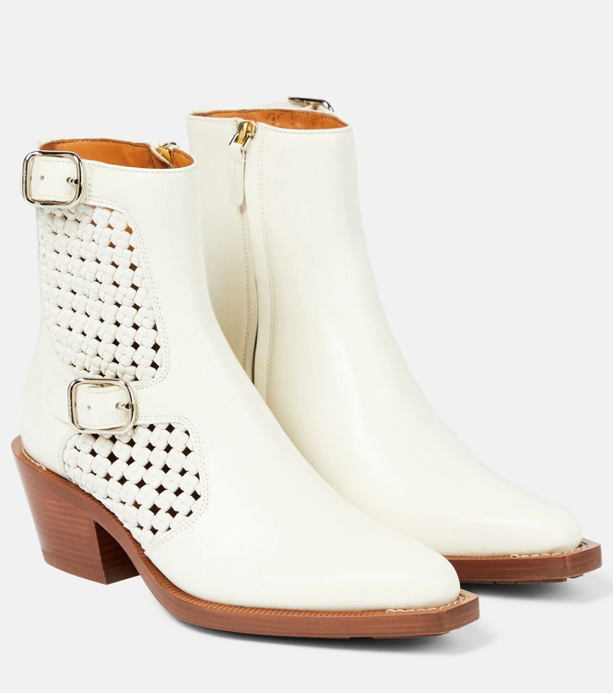 Chloe o1y0825 Ankle Boots in White Size US 5.5 / IT 35.5 - 1 Thumbnail