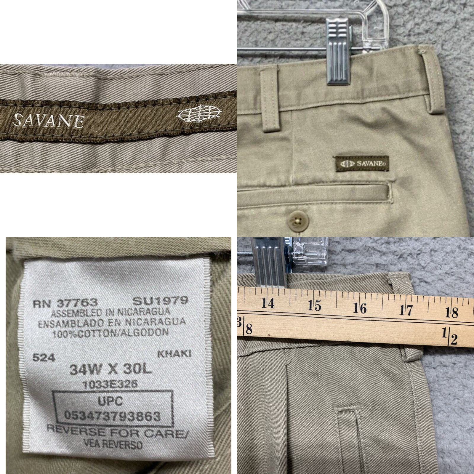 Logo 7 Dress Pants Men's 34W x 30L Tan Pleated Front Cuffed Hem Button Pockets LOGO Dress Pants Mens 34W 30L Tan Pleated Front Cuffed Hem Button Pockets Size US 34 / EU 50 - 8 Thumbnail