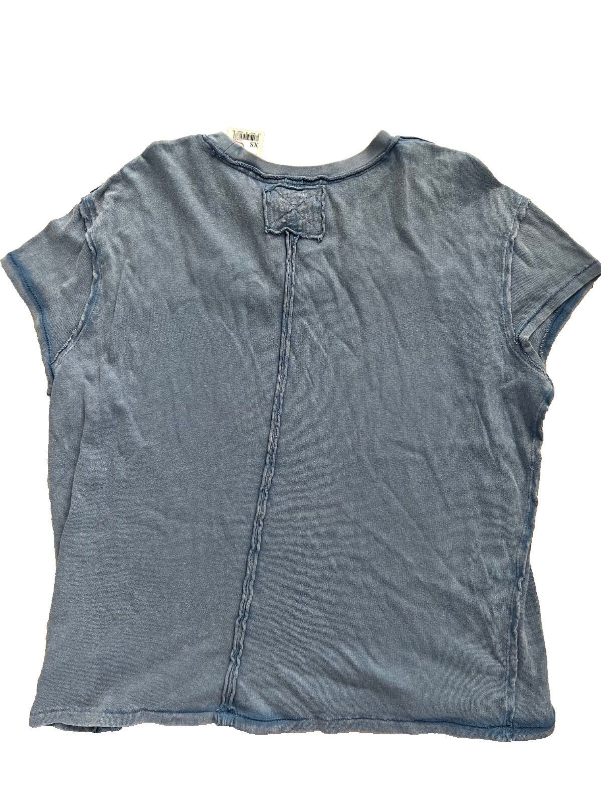 Free People Free People We The Free Cutout Tee Mediterranean Blue ( XS ) Size XS / US 0-2 / IT 36-38 - 4 Thumbnail