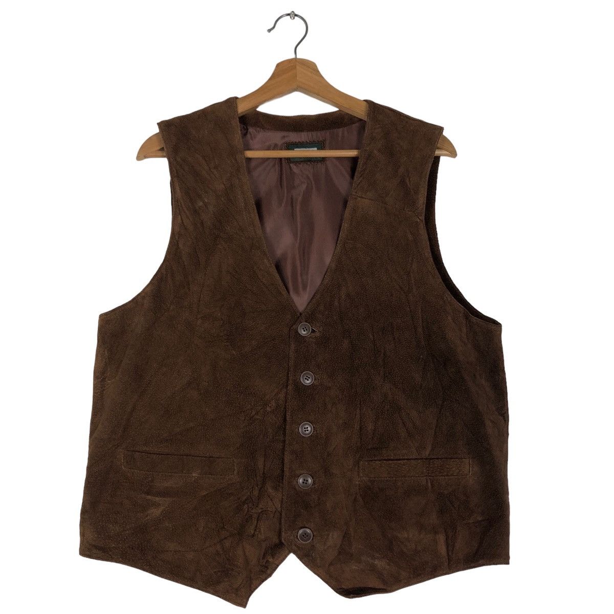 Japanese Brand 🔥Vintage Leather Vest Biker Uniqlo Japan Issey Miyake Size US XL / EU 56 / 4 - 1 Thumbnail