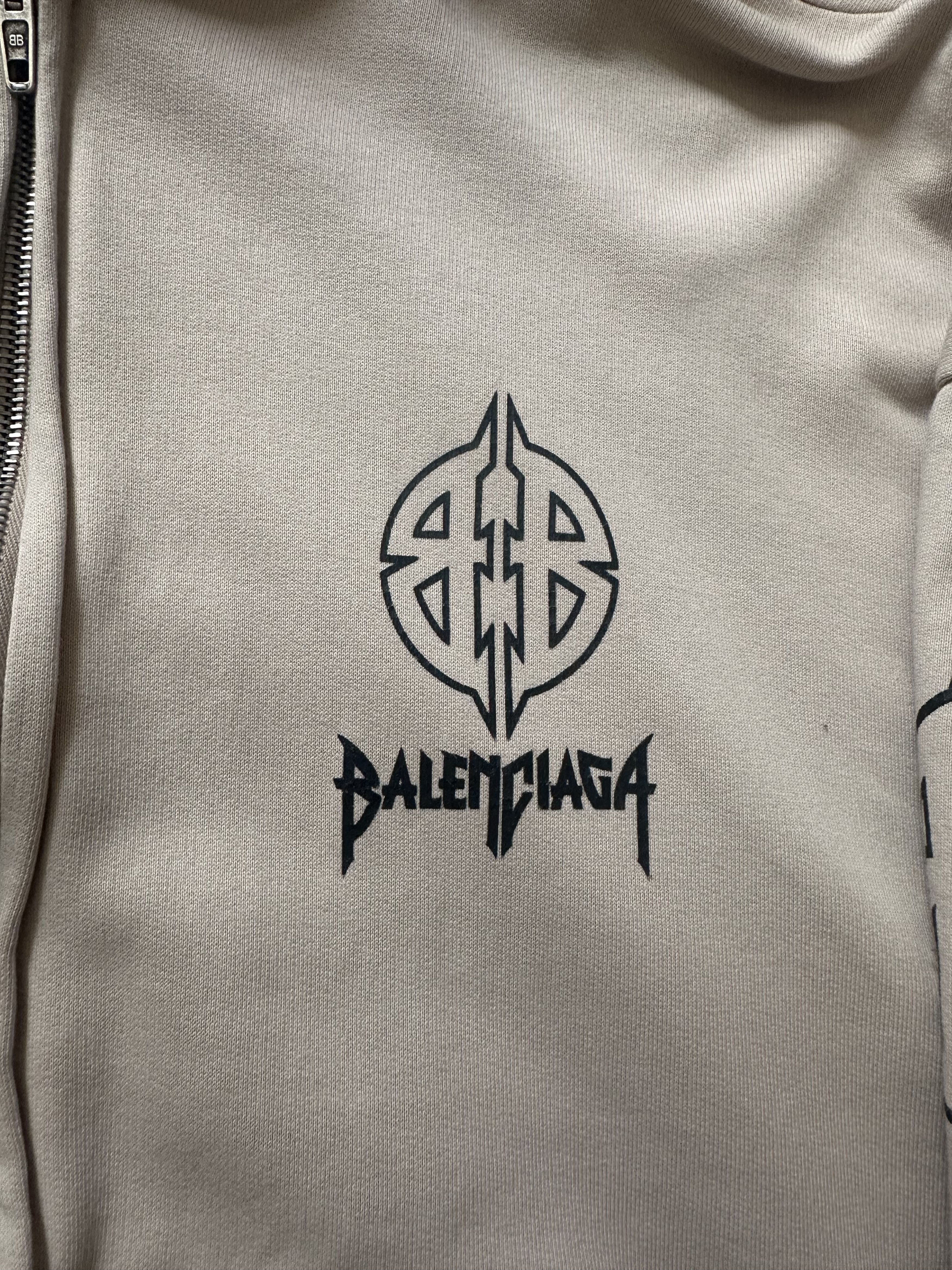 Balenciaga Balenciaga Metal BB Stencil Zip Up Hoodie Size US XS / EU 42 / 0 - 2 Thumbnail
