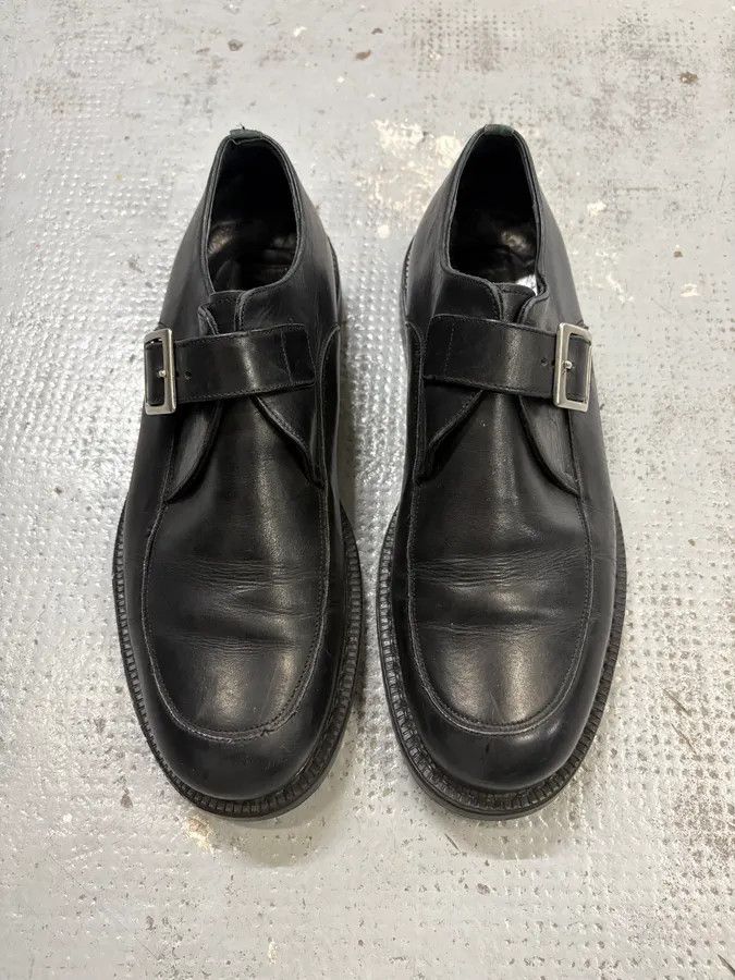 Claude Montana Claude Montana Black Leather Classy Buckle Loafers Size US 10 / EU 43 - 2 Thumbnail