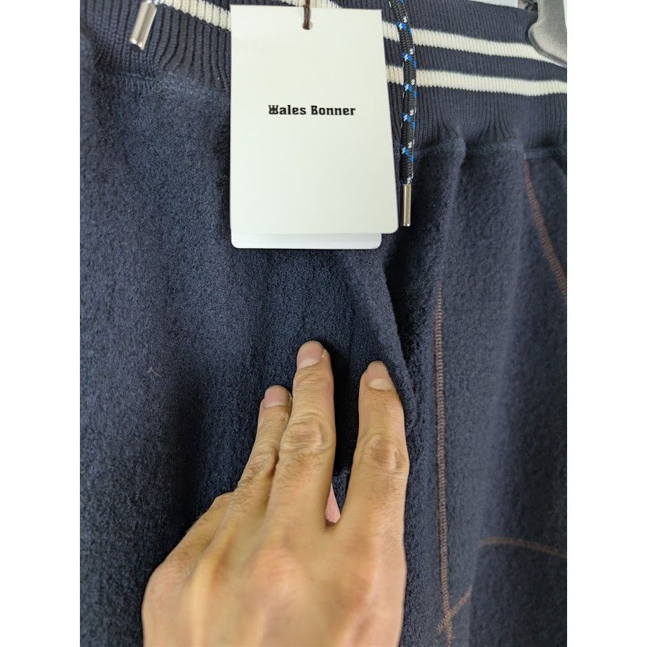 o1rshd1 Boiled Wool Jersey Shorts in Navy