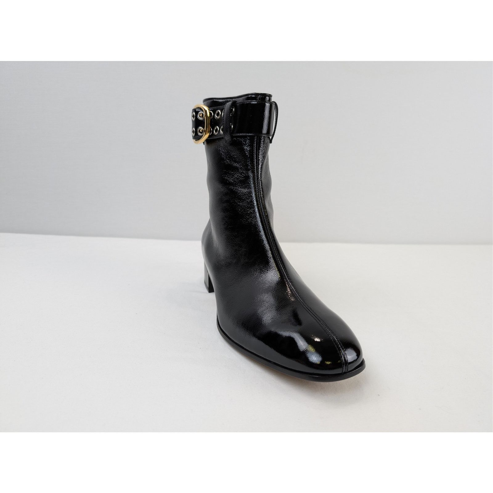 Gucci o1rshd1 Vernice Naplack Boots in Nero Size US 12.5 / EU 45-46 - 3 Thumbnail