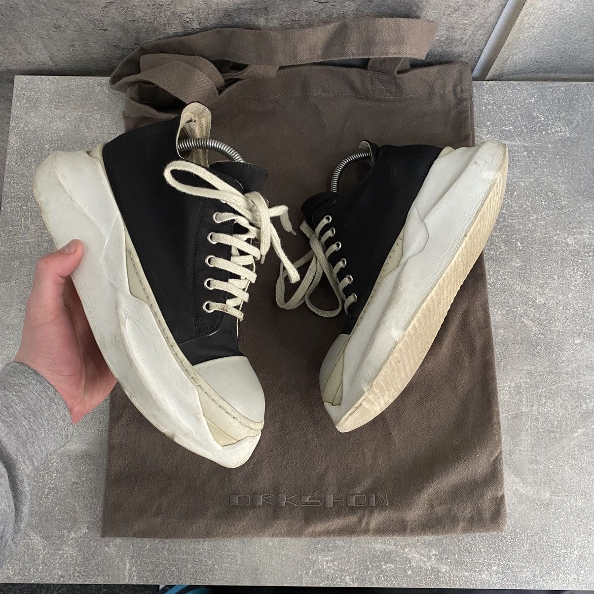 Rick Owens Drkshdw Rick Owens Drkshdw Abstract Low Top Black Milk Sneakers Size US 7 / EU 40 - 1 Thumbnail