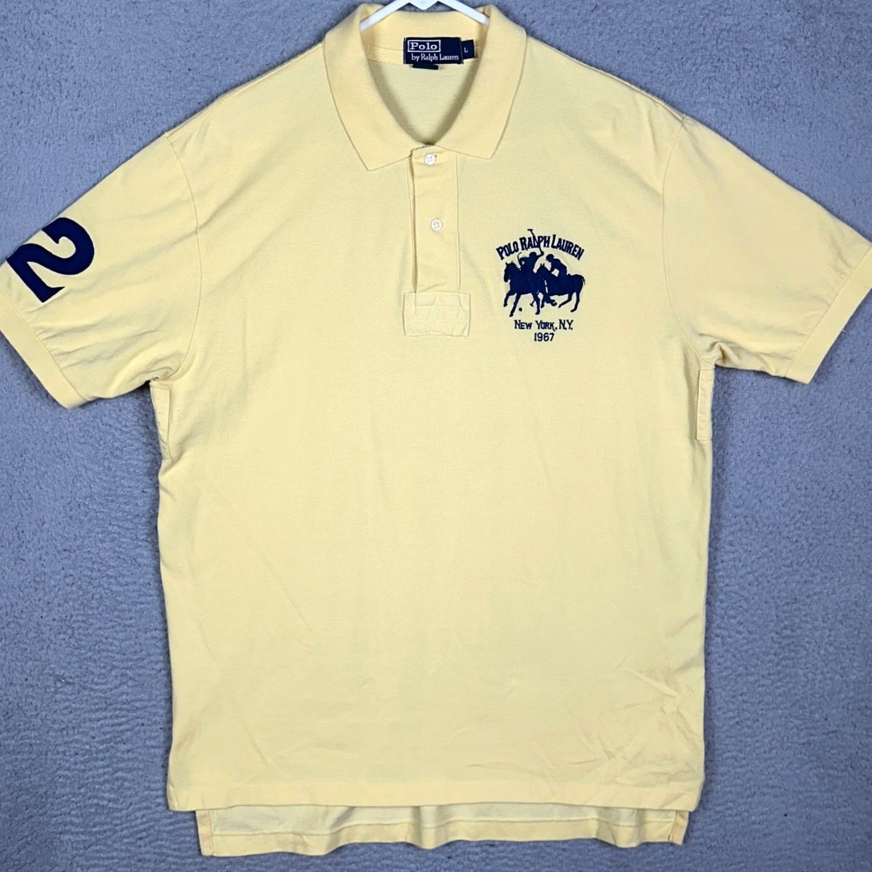 Polo Ralph Lauren Polo Ralph Lauren Polo Shirt Mens Large Yellow Short Sleeve Size US L / EU 52-54 / 3 - 3 Thumbnail