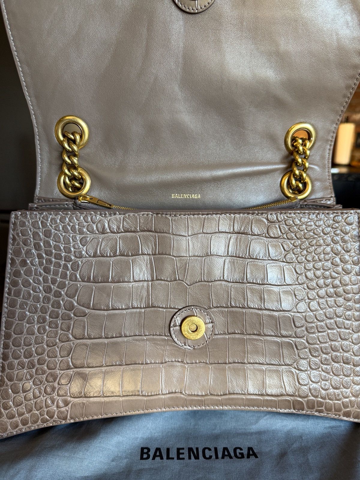 Balenciaga Crush Chain Bag - RARE- Medium - Crocodile Embossed Size ONE SIZE - 4 Thumbnail