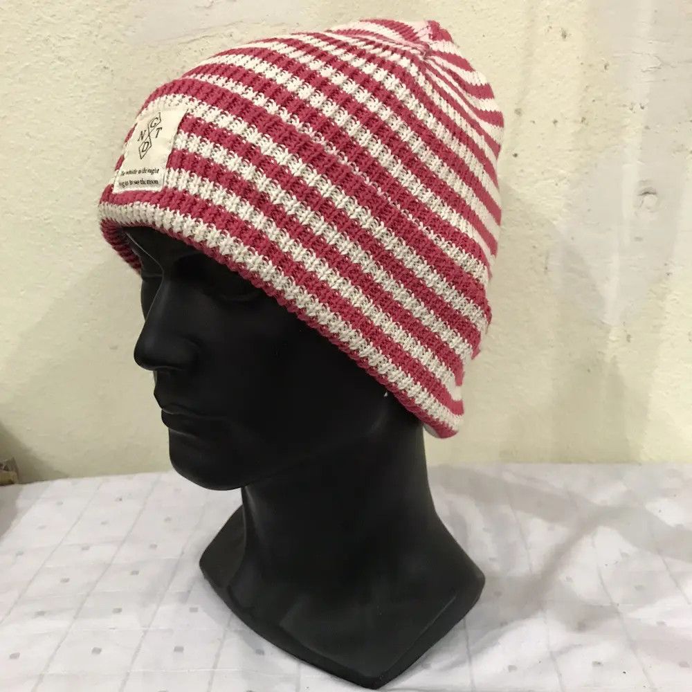 Japanese Brand × Vintage Japanese Brand Stripe Design Beanie Hat Size ONE SIZE - 2 Thumbnail