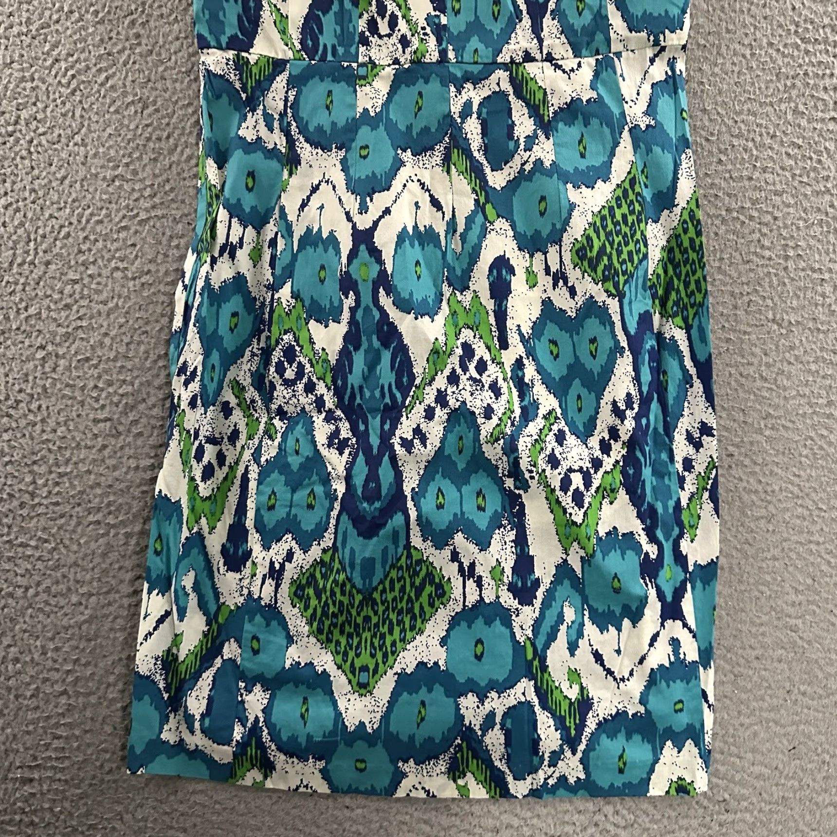Anthropologie Plenty By Tracy Reese Womens Dress Shift Ikat Print Blue Size 4 Multicolor Anthropologie Size S / US 4 / IT 40 - 3 Thumbnail