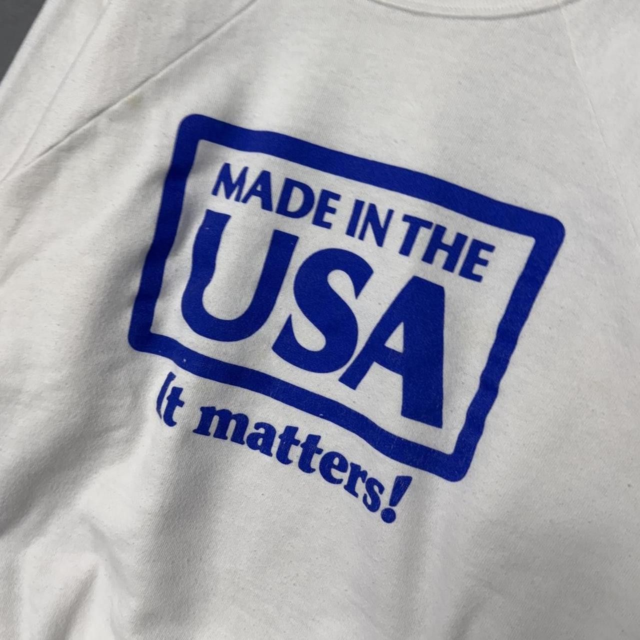Signal Sport Vintage Made in USA It Matters White 90s Sweatshirt Large Size US L / EU 52-54 / 3 - 2 Thumbnail