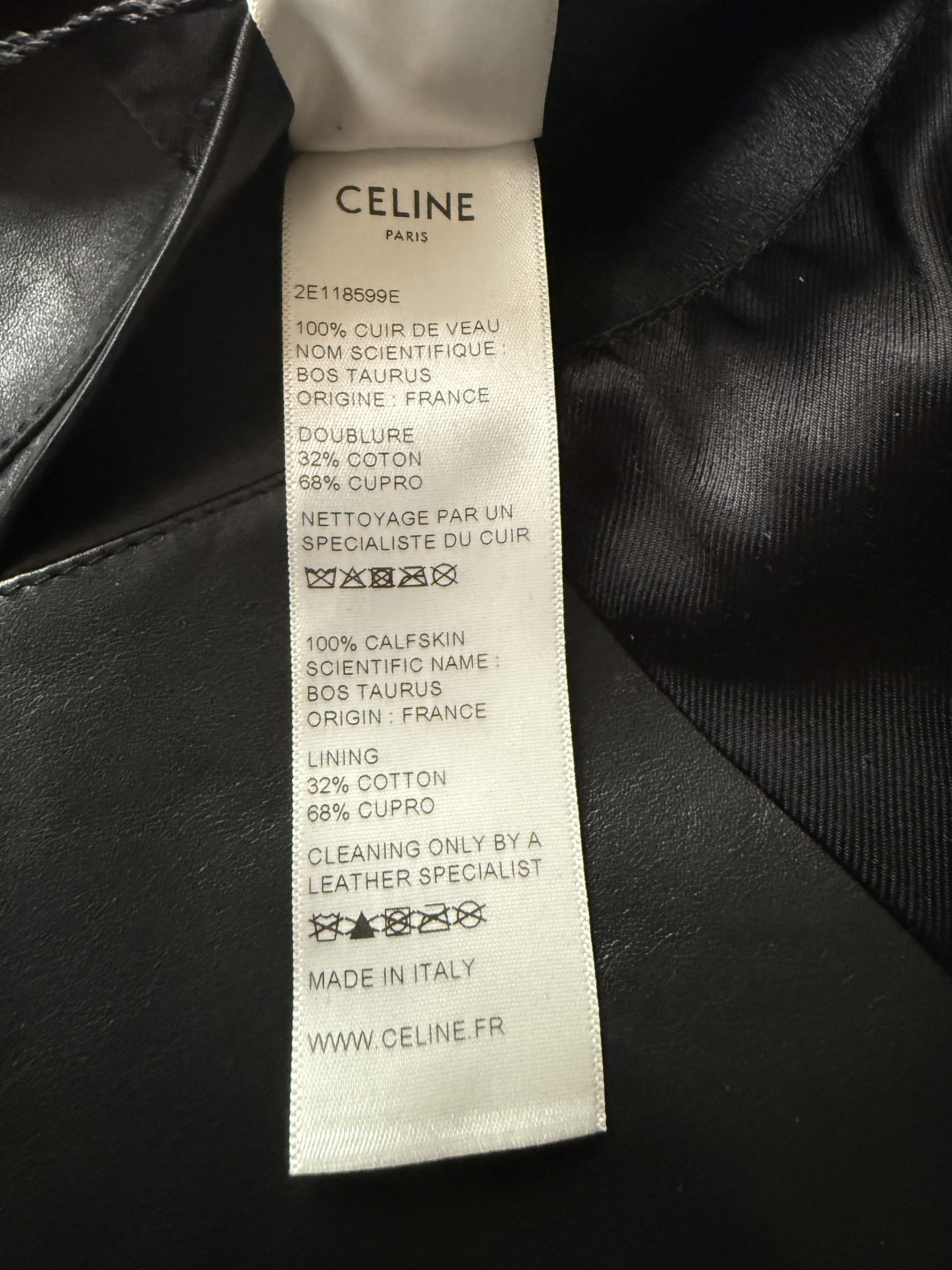 Celine Black/White Biker Jacket Size US M / EU 48-50 / 2 - 6 Thumbnail