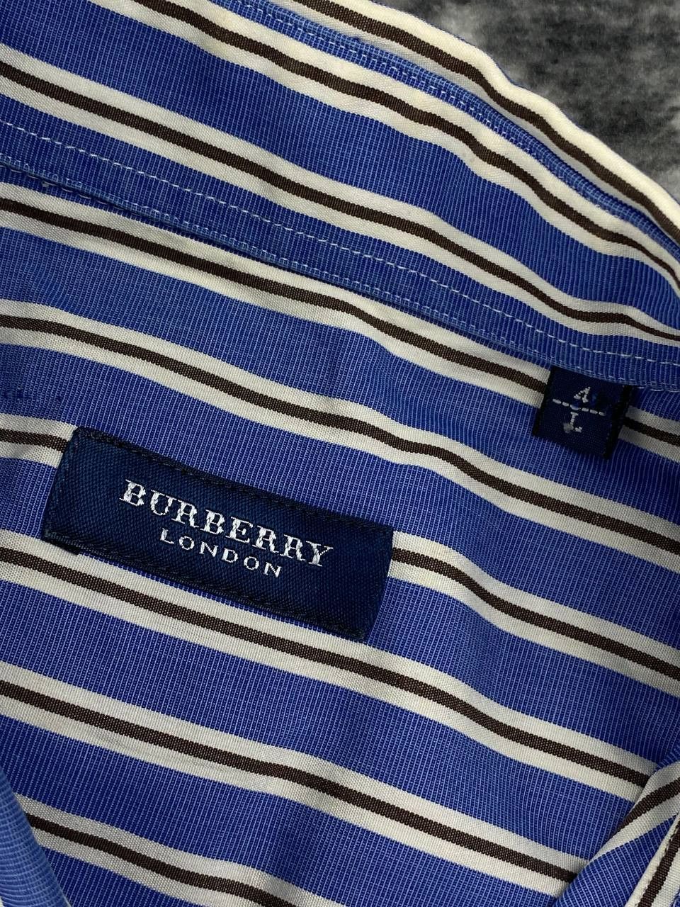 Burberry Burberry Long Sleeve Shirt Buttons Striped Men Size L Blue Size US L / EU 52-54 / 3 - 7 Thumbnail