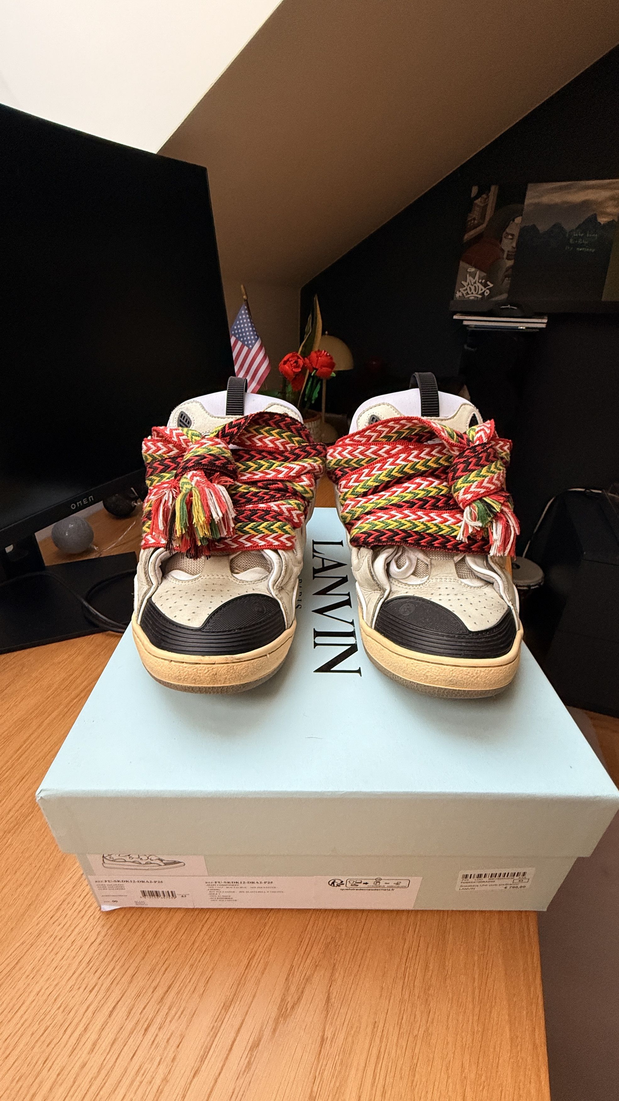 Lanvin Lanvin Curb low top White Leather Sneaker Size US 10 / EU 43 - 1 Thumbnail
