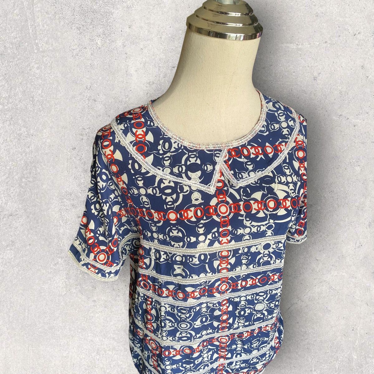 Chanel AW2007 Silk CC Monogram Blouse Size M / US 6-8 / IT 42-44 - 2 Thumbnail