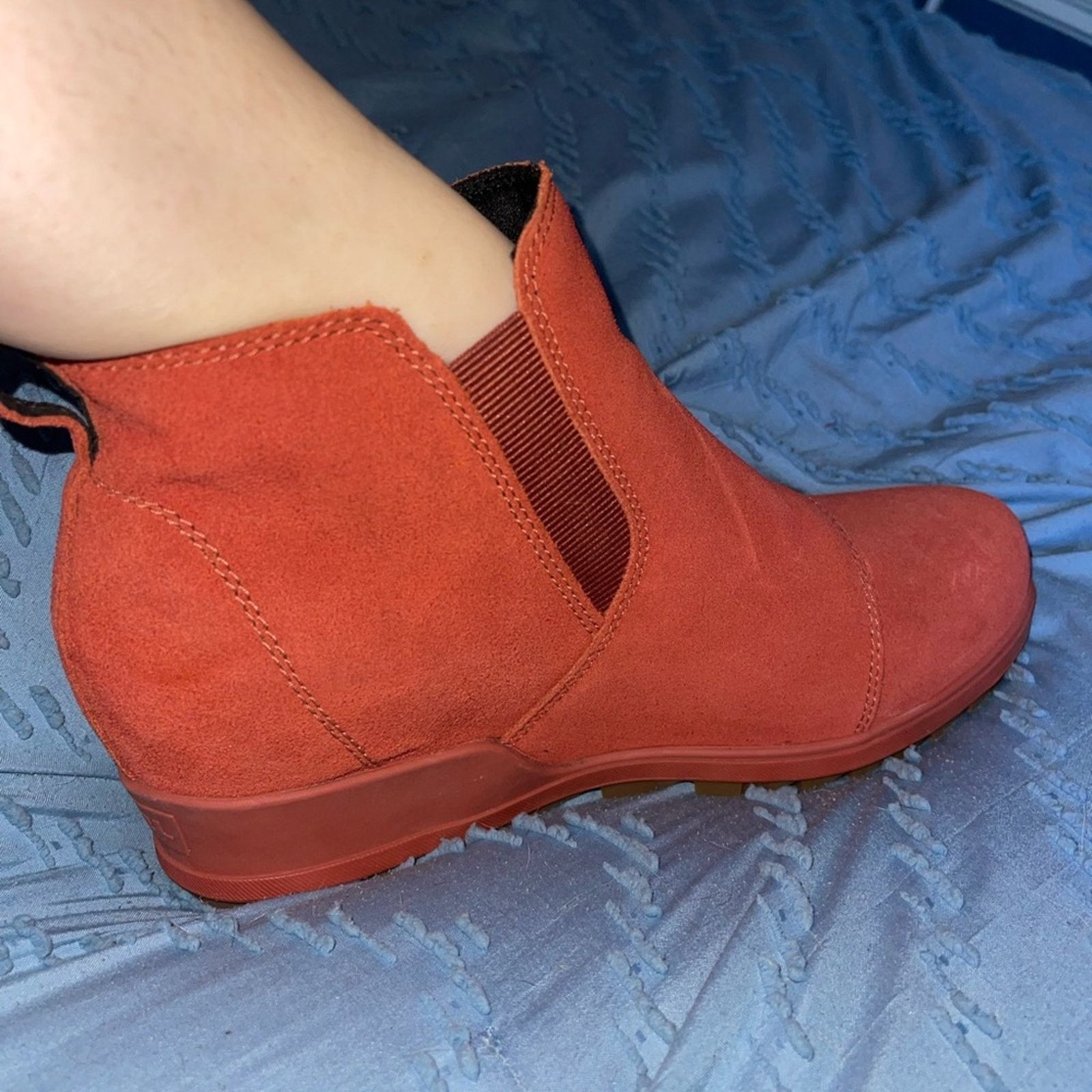 SOREL Sorel | Joan of Arctic Wedge II Chelsea Booties Heel Shoes Size US 9.5 / IT 39.5 - 8 Thumbnail