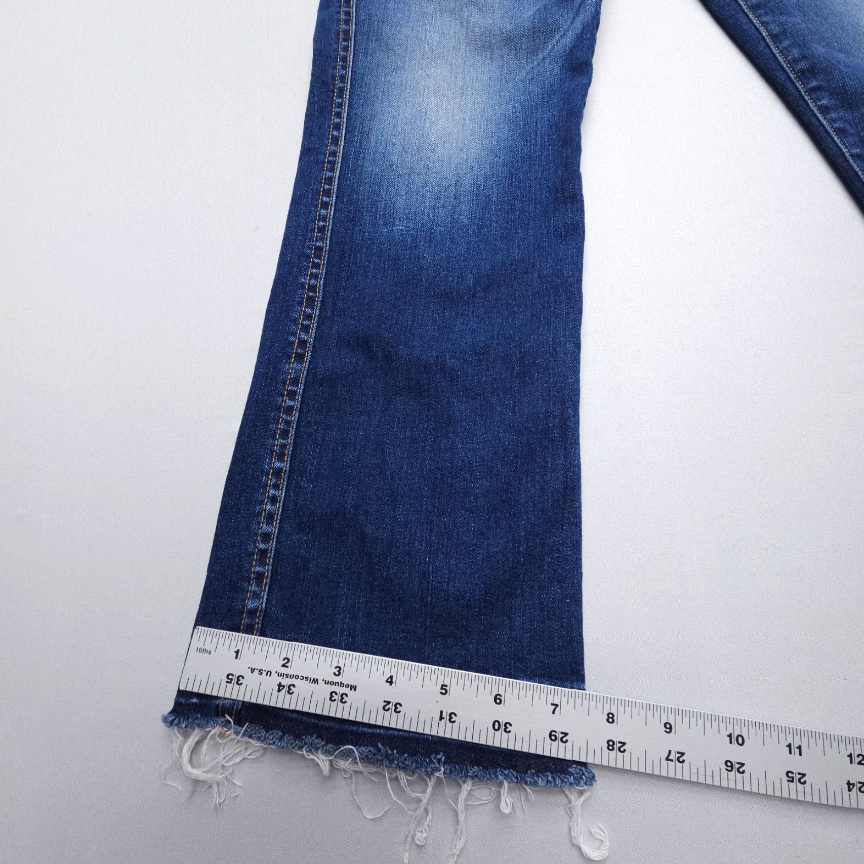 7 For All Mankind 7 For All Mankind Jeans Cropped Boot Womens 28 Dark Wash Mid Steel Blue Denim 7 For All Mankind Jeans Vintage? No Size 28" / US 6 / IT 42 - 4 Thumbnail