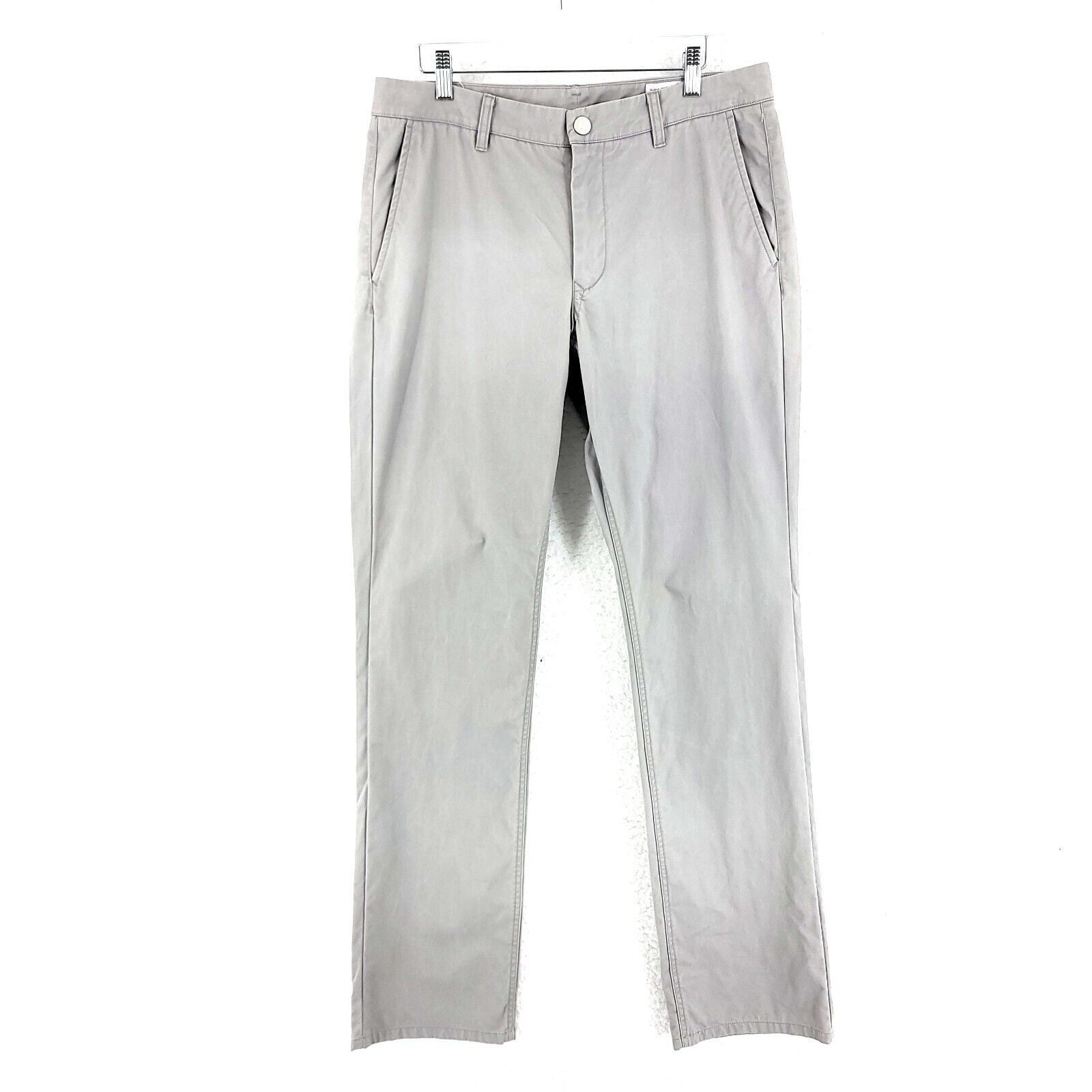 Bonobos Bonobos Straight Fit Cotton Gray Chino Pants Mid Rise 34/34 Size US 34 / EU 50 - 1 Thumbnail