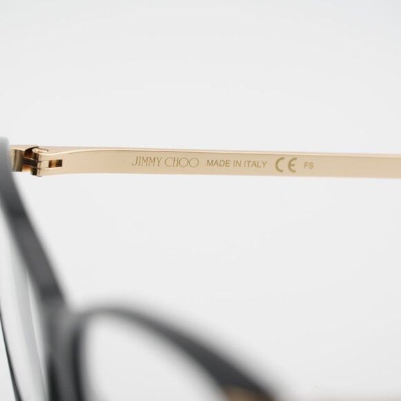 Jimmy Choo Jimmy Choo JC269 0807 00 Eyeglasses Black 54mm Square Frame Size ONE SIZE - 8 Thumbnail