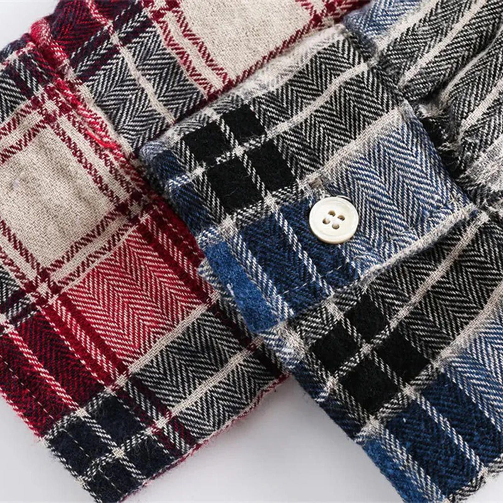 Other Plaid Two Sided Check-Pattern Long Sleeve Shirt Size US L / EU 52-54 / 3 - 5 Thumbnail