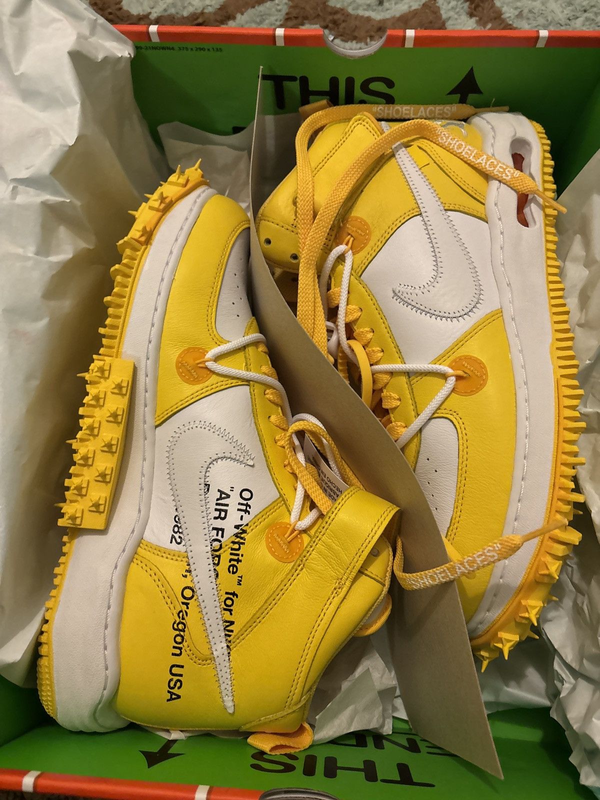 Nike × Off-White Off White Air Forces Size US 11.5 / EU 44-45 - 7 Thumbnail