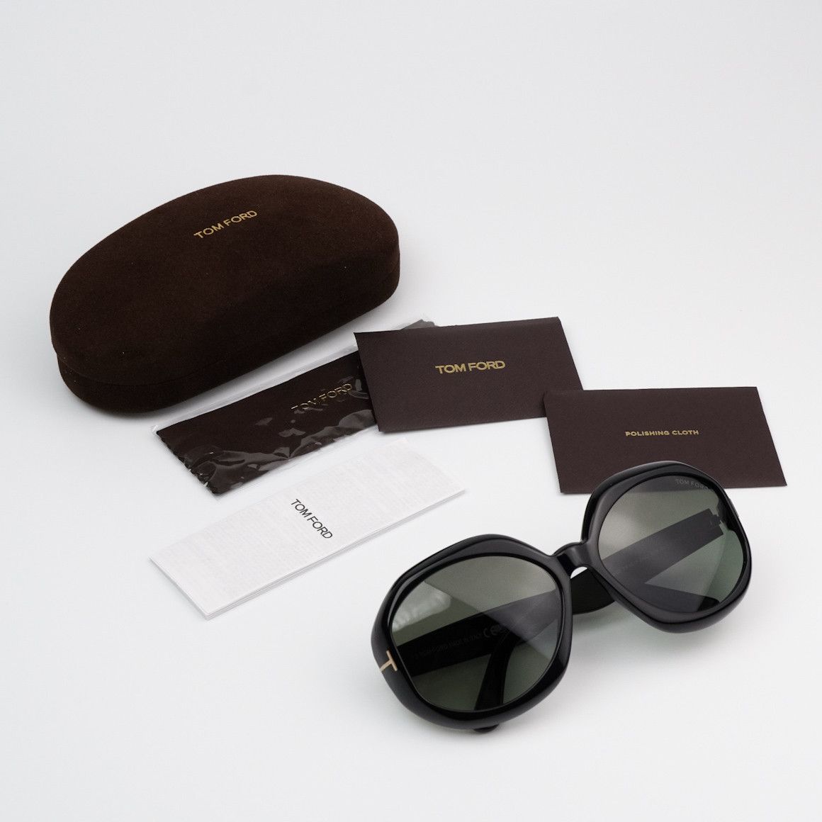 Tom Ford NEW Tom Ford FT1011/S 01B GEORGIA-02 Oversized Sunglasses Size ONE SIZE - 9 Thumbnail