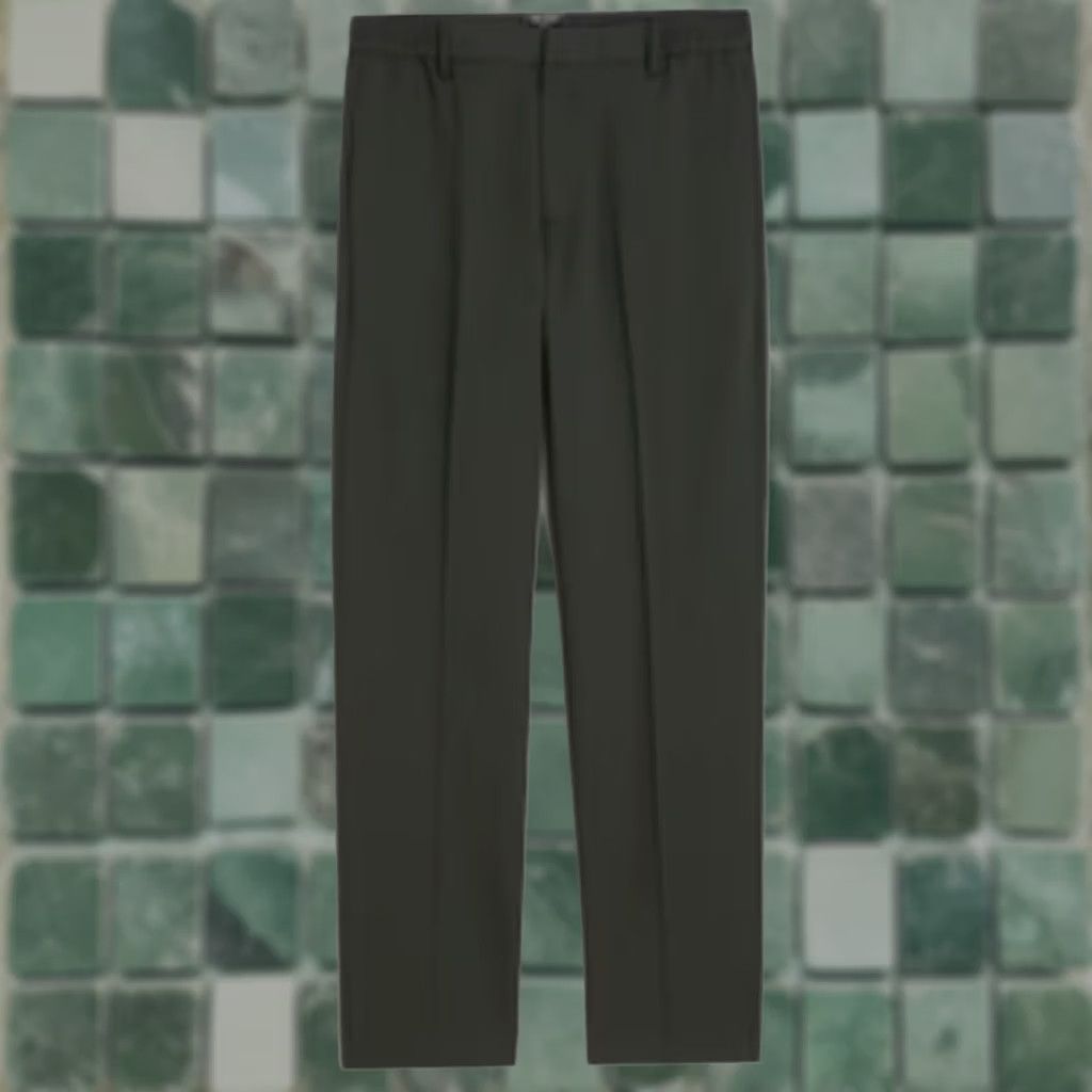 Todd Snyder Todd Snyder Italian Wool-Cotton Modern Trousers Olive Green Men Large L Wallop NWT Dress Pants Size US 33 - 1 Thumbnail