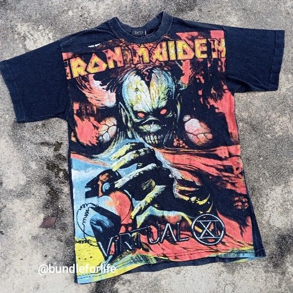 Iron Maiden VTG 2000s Bootleg Iron Maiden AOP 💀💥 Tshirt band Metal 🎸 Size US S / EU 44-46 / 1 - 1 Thumbnail