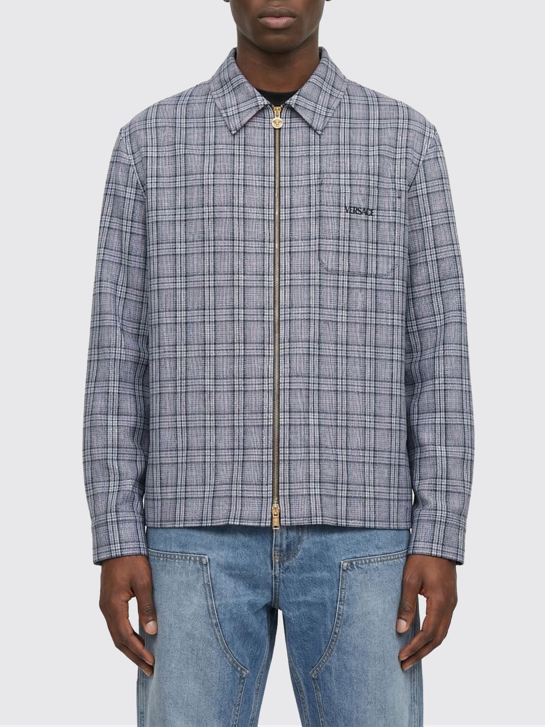 Versace Versace Jacket Men Blue Size US L / EU 52-54 / 3 - 1 Thumbnail