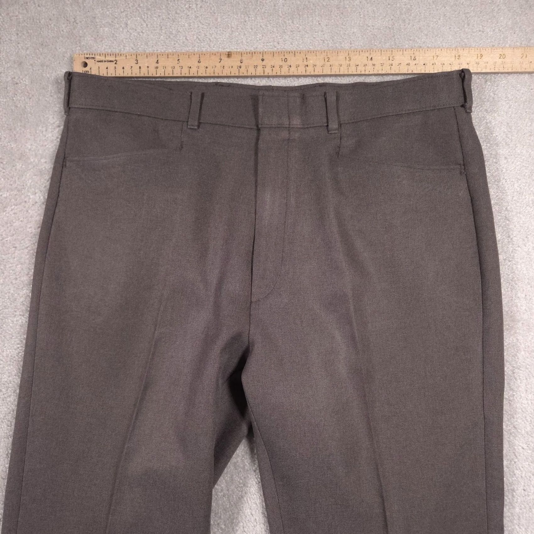 Levi's VINTAGE Levi's Action Slacks Pants Mens 36x29 Gray Dress Polyester Straight Leg Mens Size US 36 / EU 52 - 6 Thumbnail