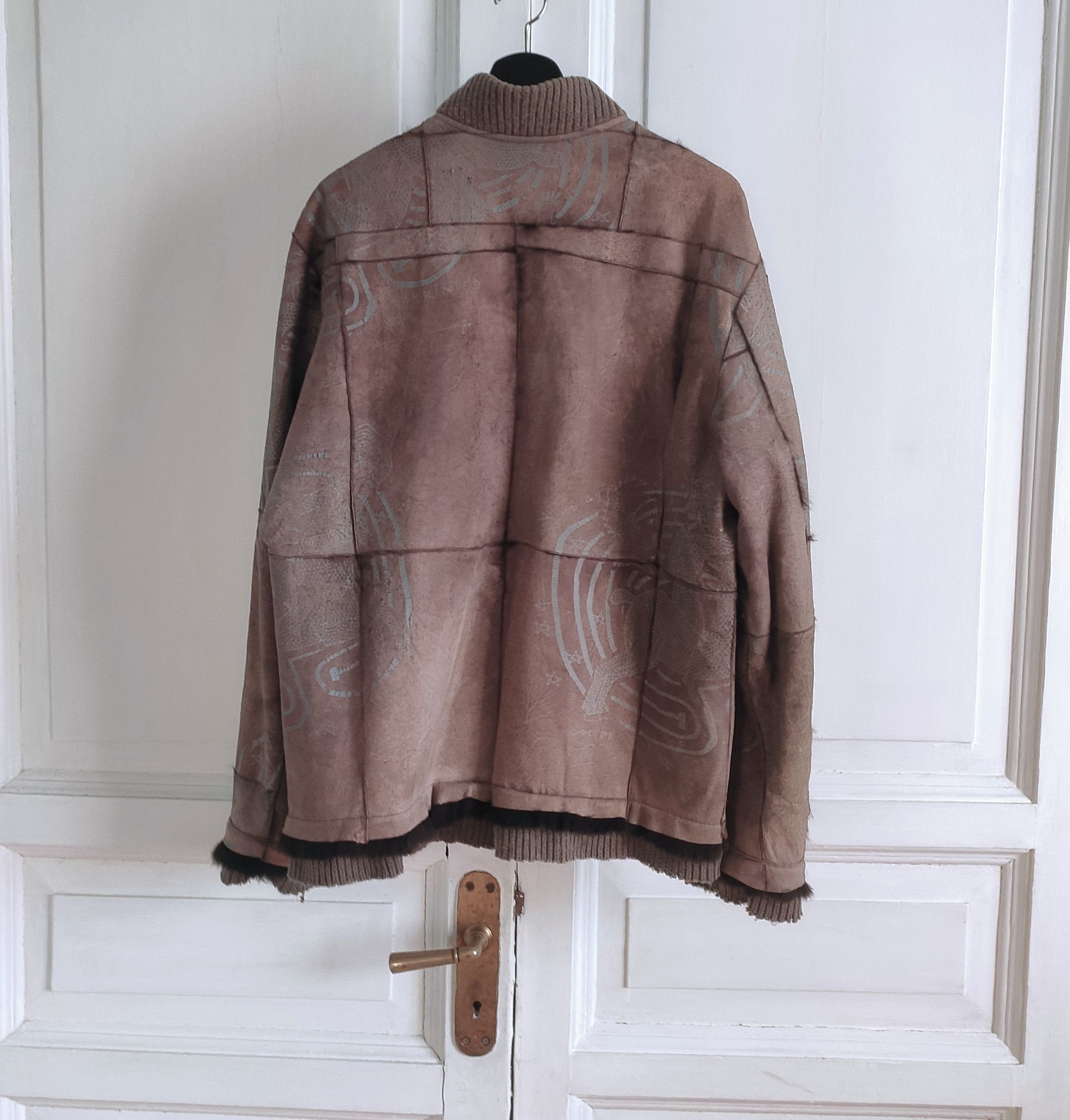 The People Of The Labyrinths Handprinted fur bomber.Like Uma Wang or Ziggy Chen Size US L / EU 52-54 / 3 - 4 Thumbnail