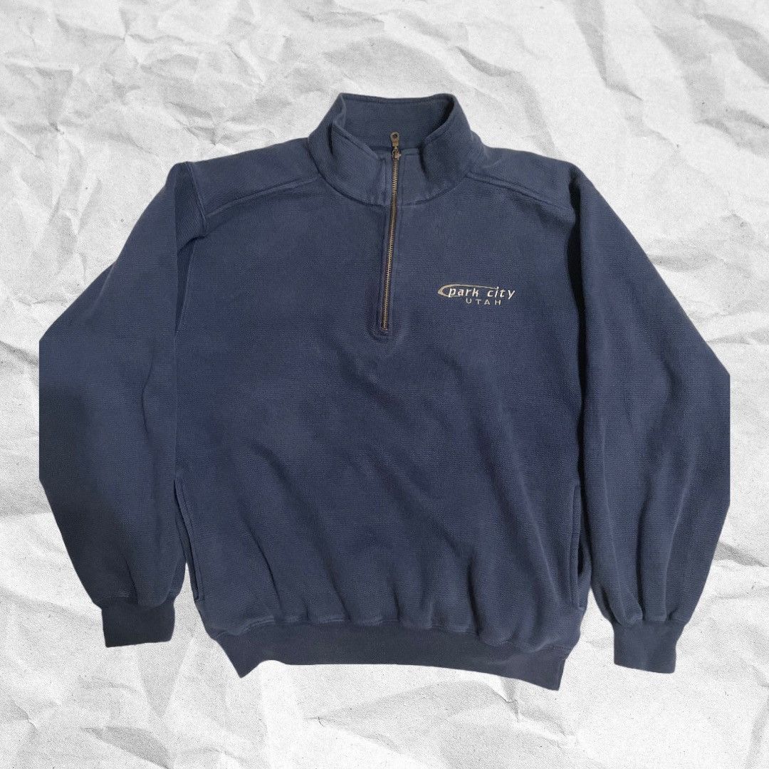 Jansport Vintage Jansport Navy Quarterzip Size US S / EU 44-46 / 1 - 1 Thumbnail