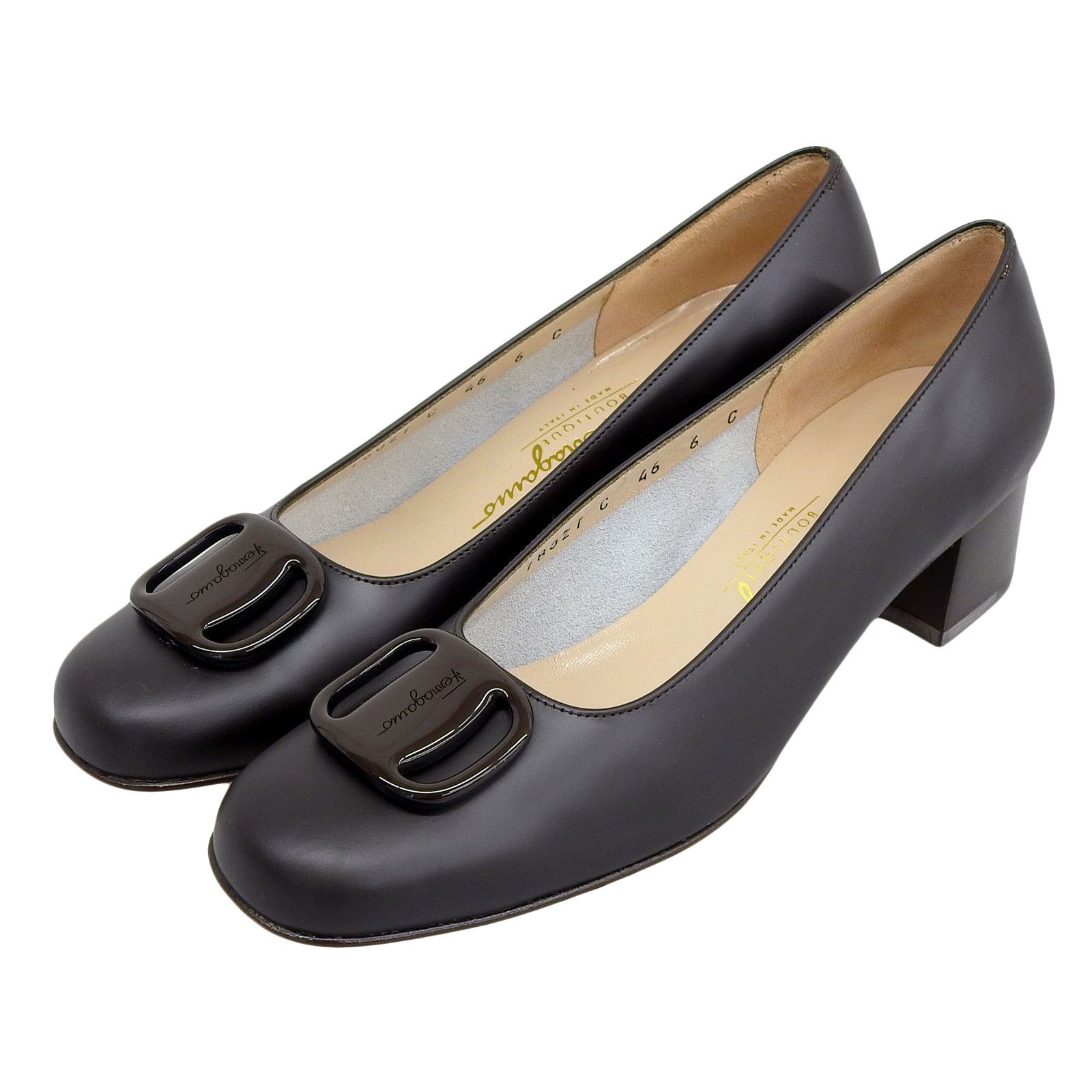 Salvatore Ferragamo Salvatore Ferragamo Salvatore Ferragamo Vala Leather Pumps Leather Shoes Size ONE SIZE - 1 Thumbnail