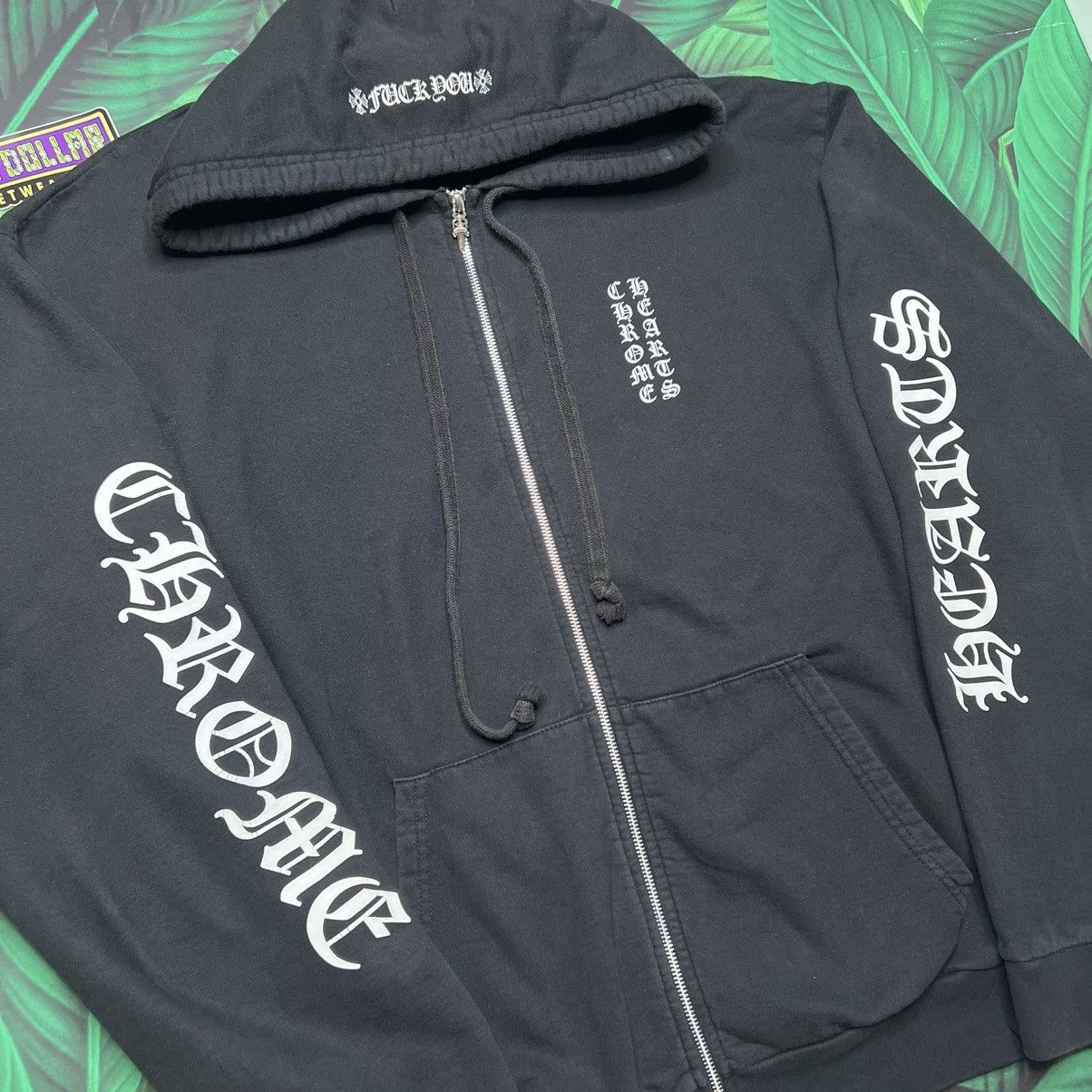Sweat à Capuche Chrome Hearts Logo Dagger You - Taille S Noir, état Parfait